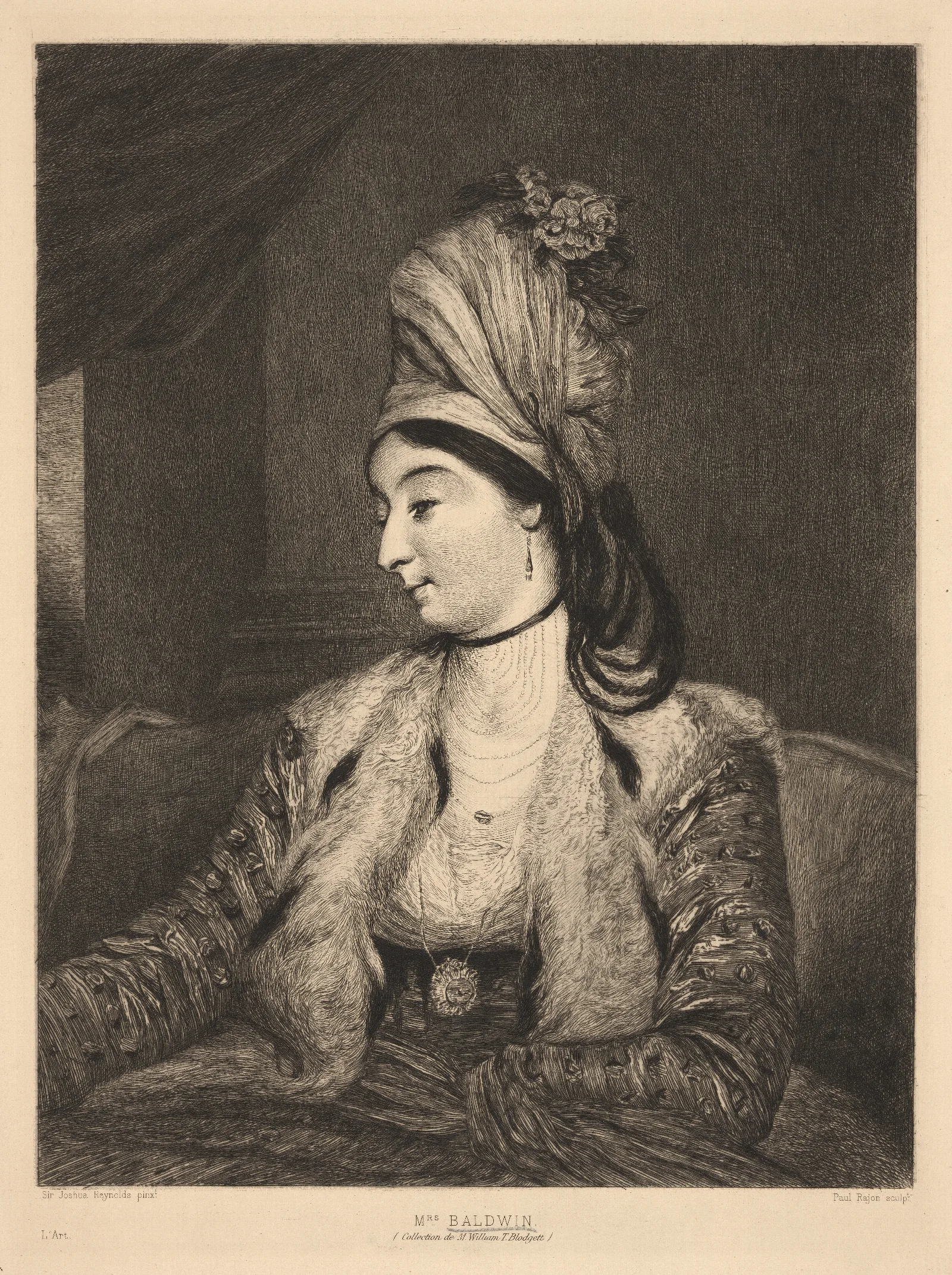 Mrs Baldwin Wall Art by Sir Joshua Reynolds - Canvas Print