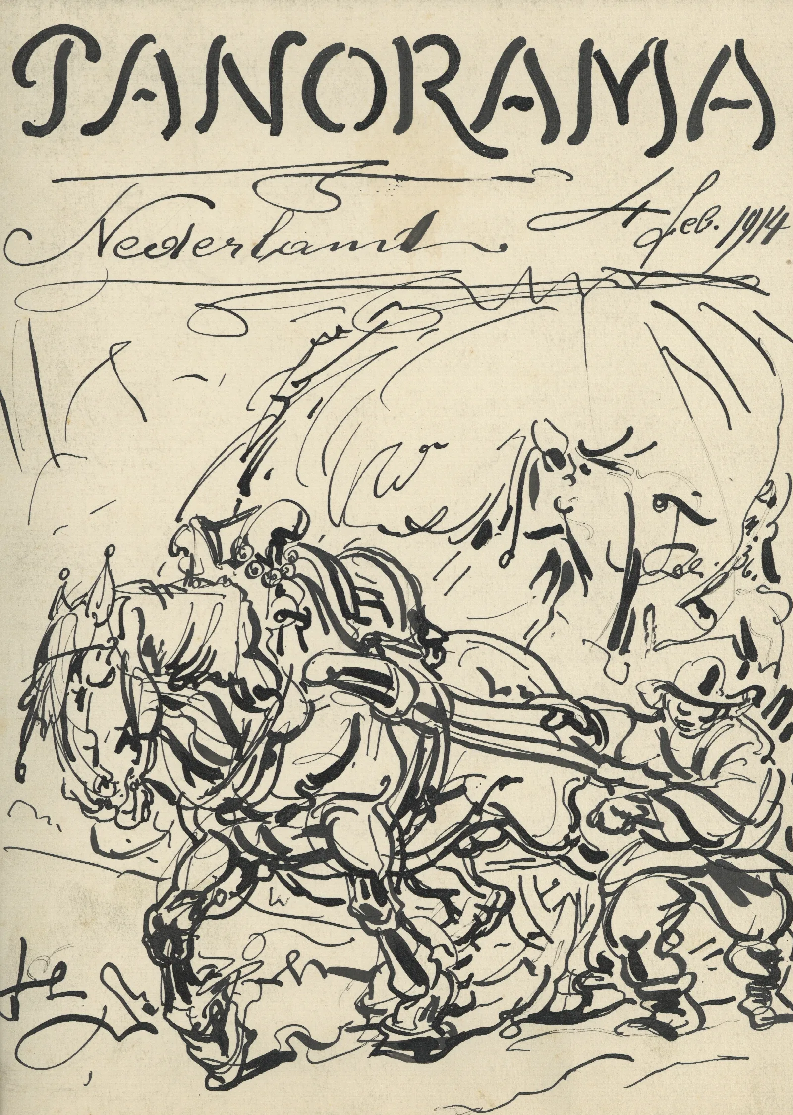 Illustratie Bij Panorama Nederland Feb 1914 Wall Art by Alfred Ost - Canvas Print