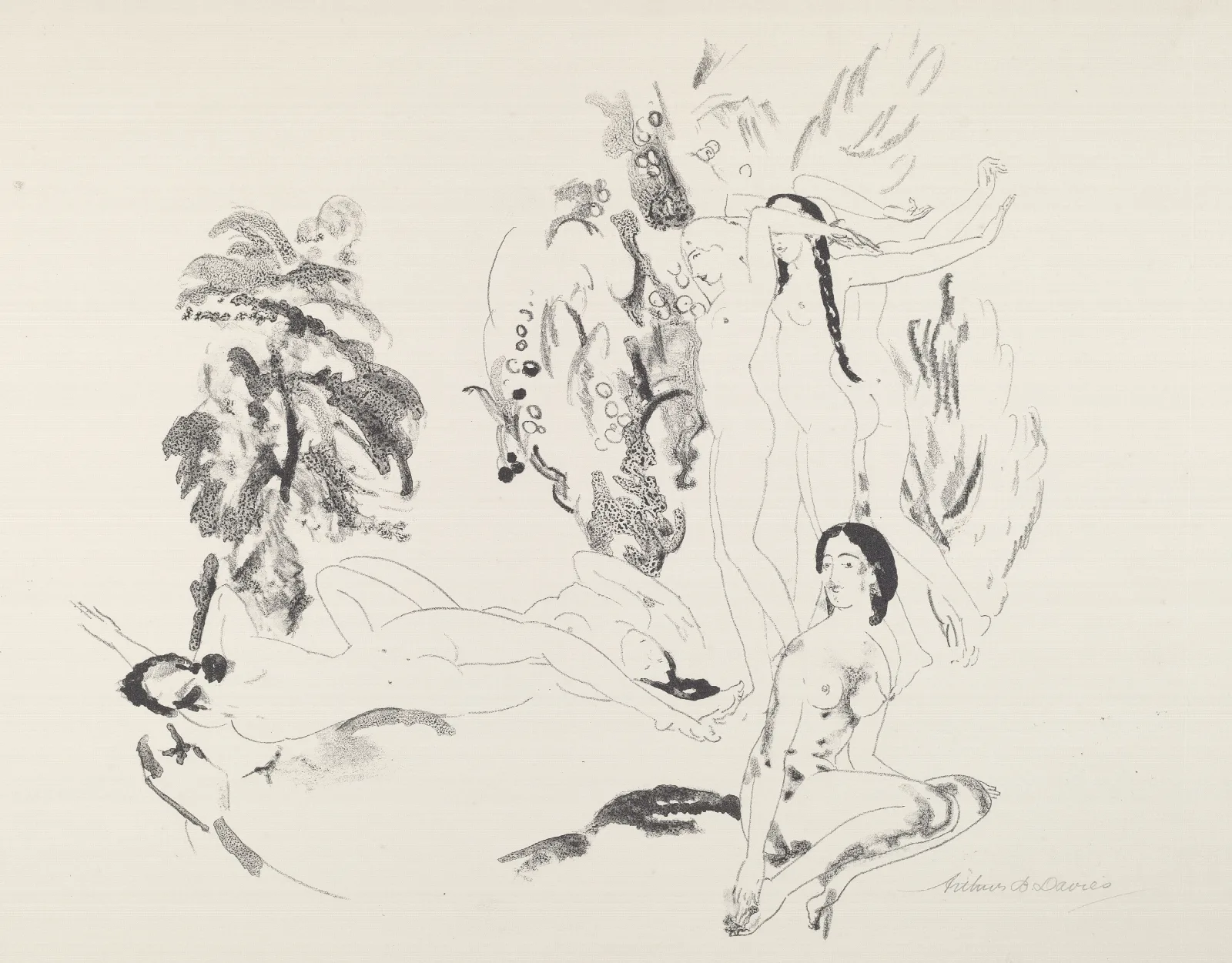 Passing Of Dreams Wall Art by Arthur Bowen Davies - Canvas Print