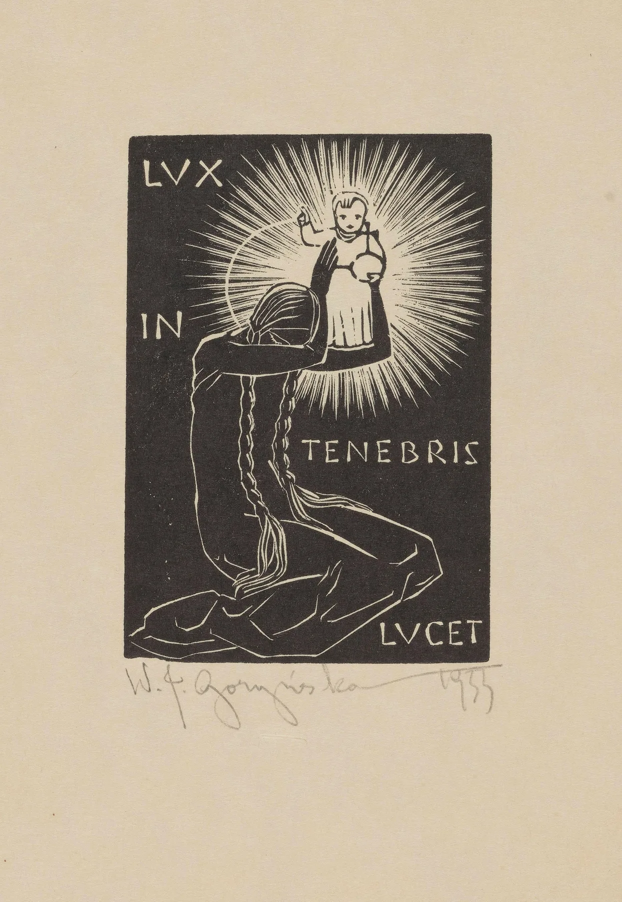 Lux In Tenebris Lucet Wall Art by Wiktoria Goryńska - Canvas Print