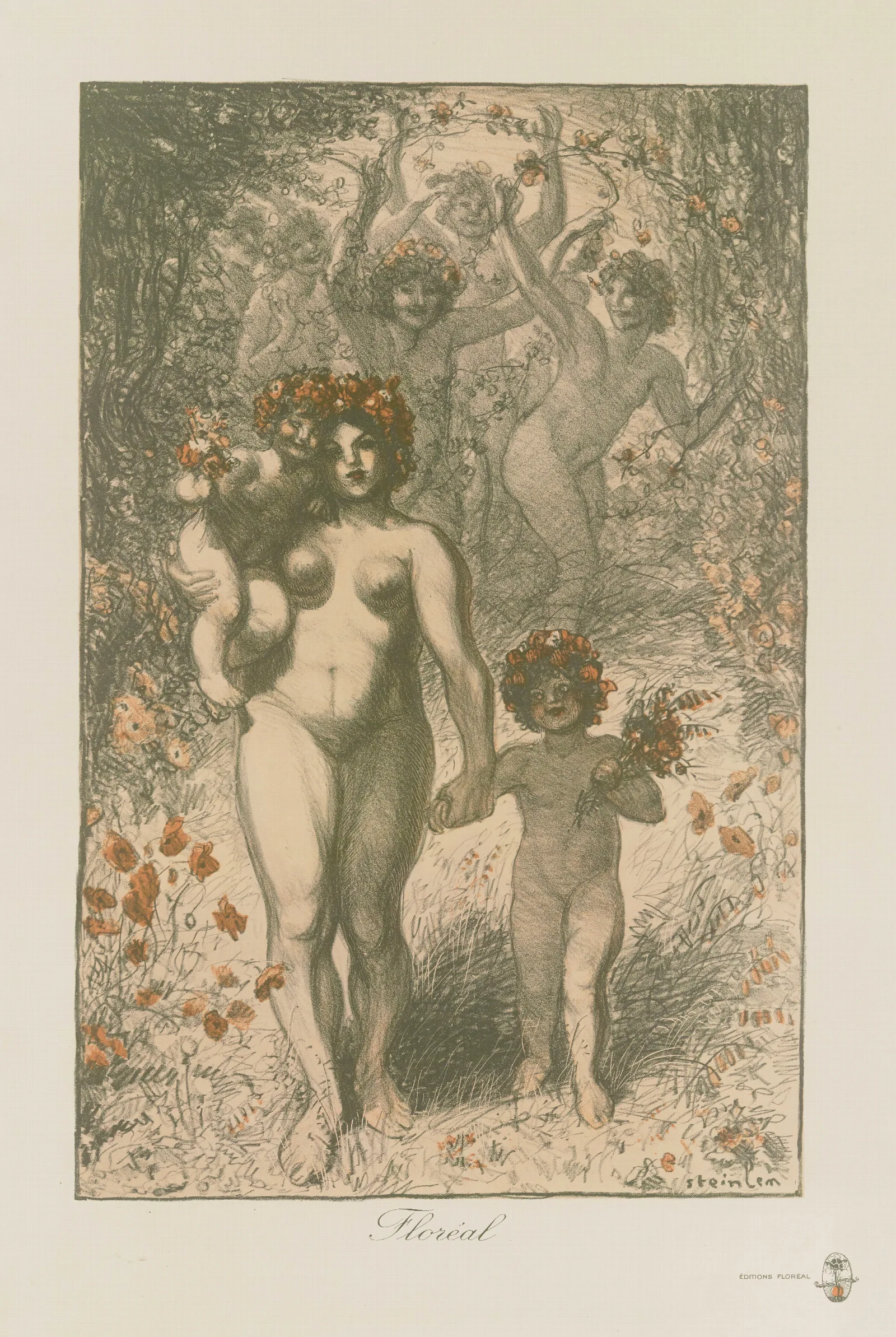 Floreal 5 Wall Art by Théophile Alexandre Steinlen - Canvas Print