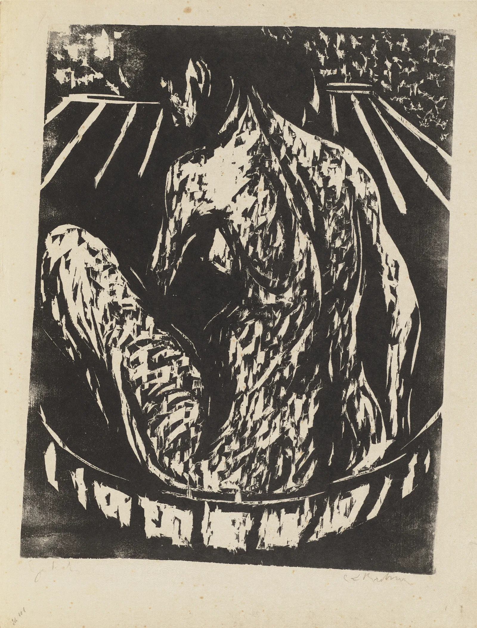 Female Nude 57 Wall Art by Ernst Ludwig Kirchner - Canvas Print