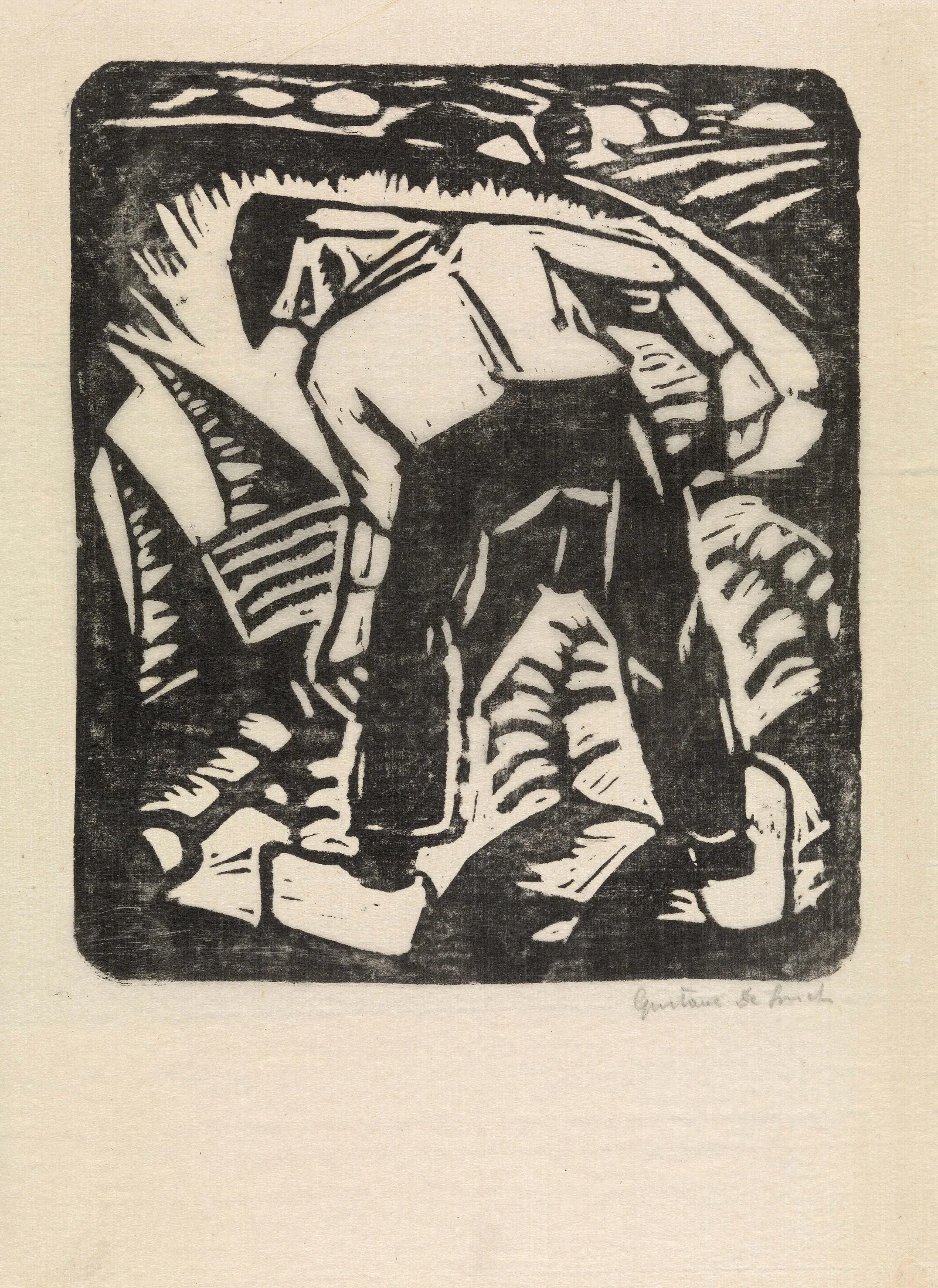Aardappelrooier Of De Boer Wall Art by Gustave De Smet - Canvas Print
