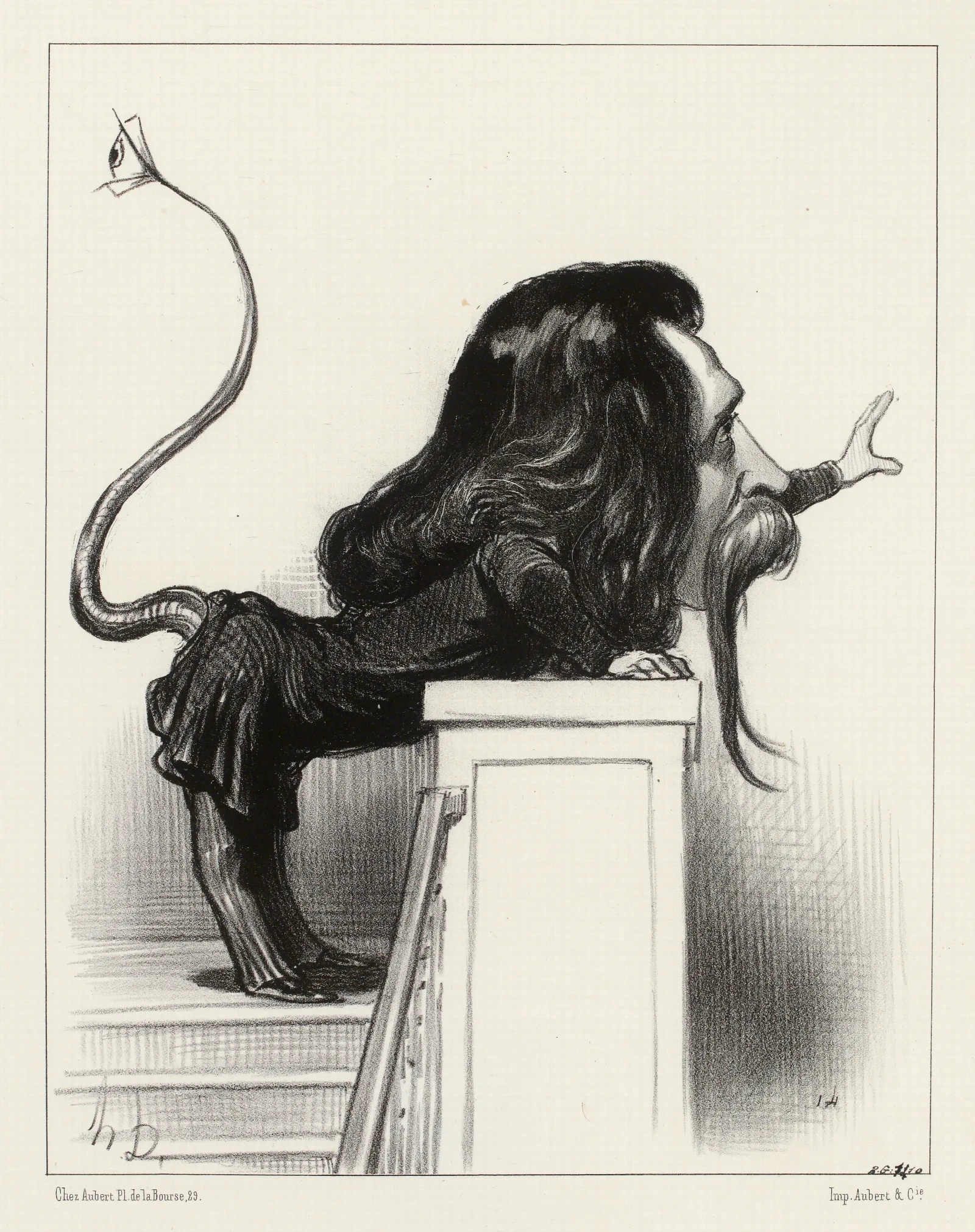 Victor Considerant Wall Art by Honoré Daumier - Canvas Print