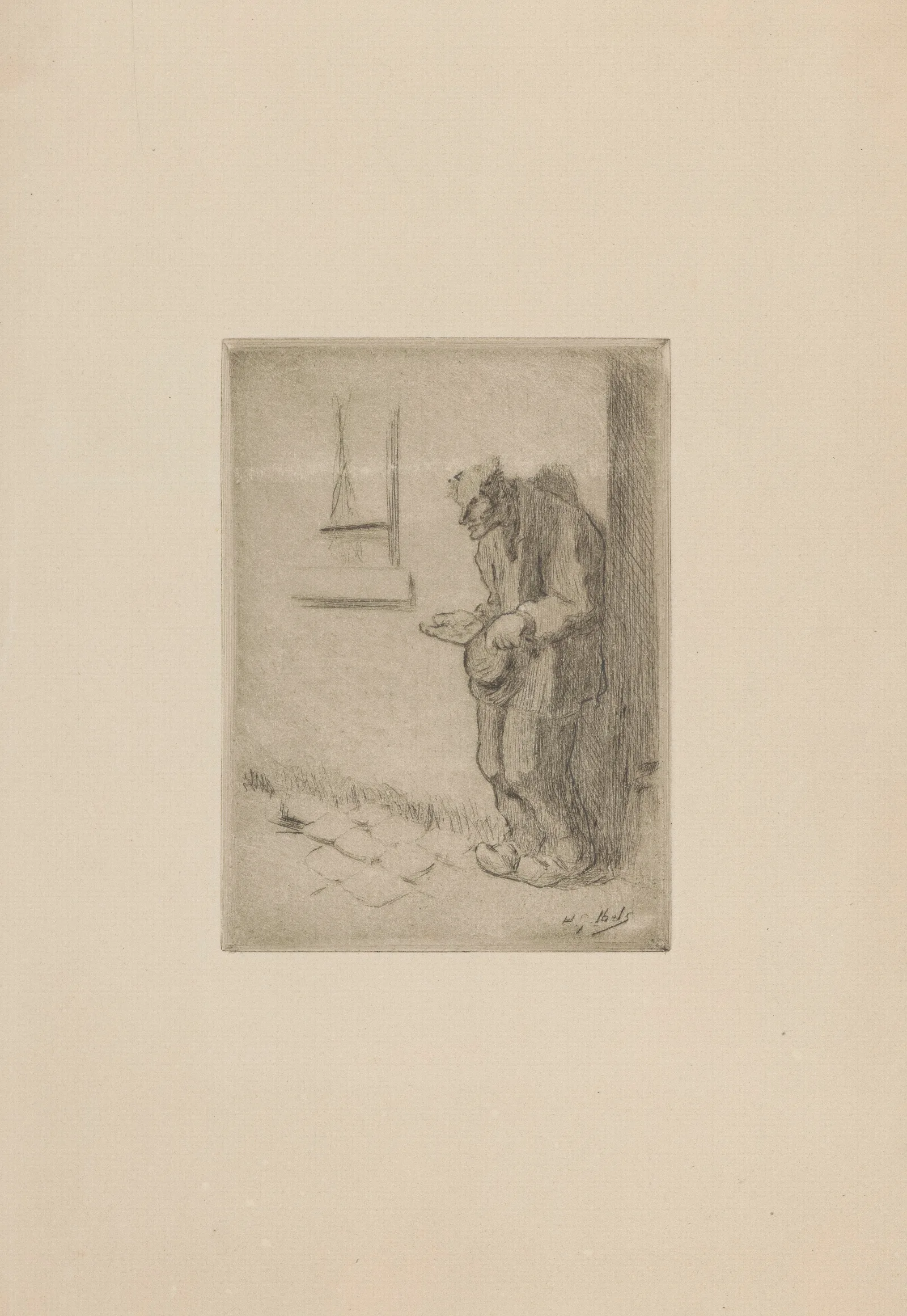 Mendiant Faisant La Manche Wall Art by Henri-Gabriel Ibels - Canvas Print