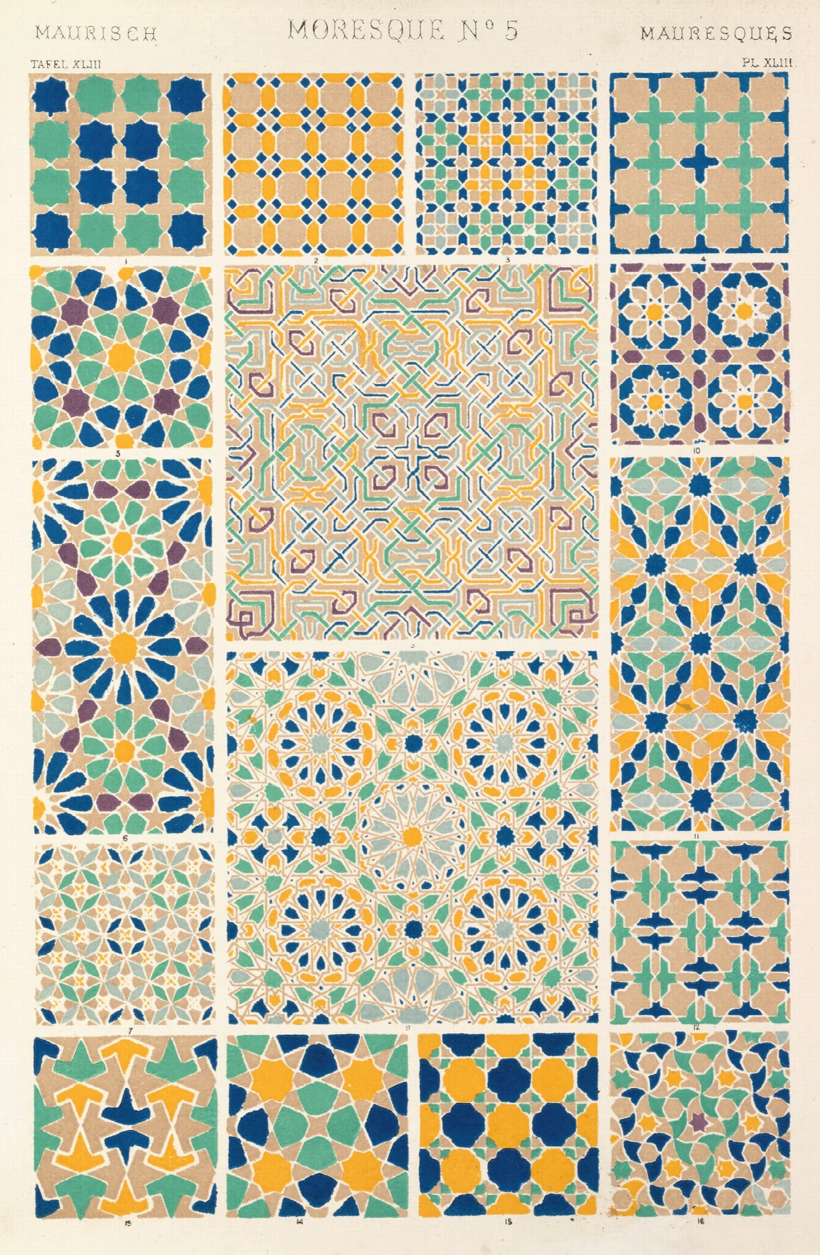 Moresque No 5 Wall Art by Owen Jones - Canvas Print