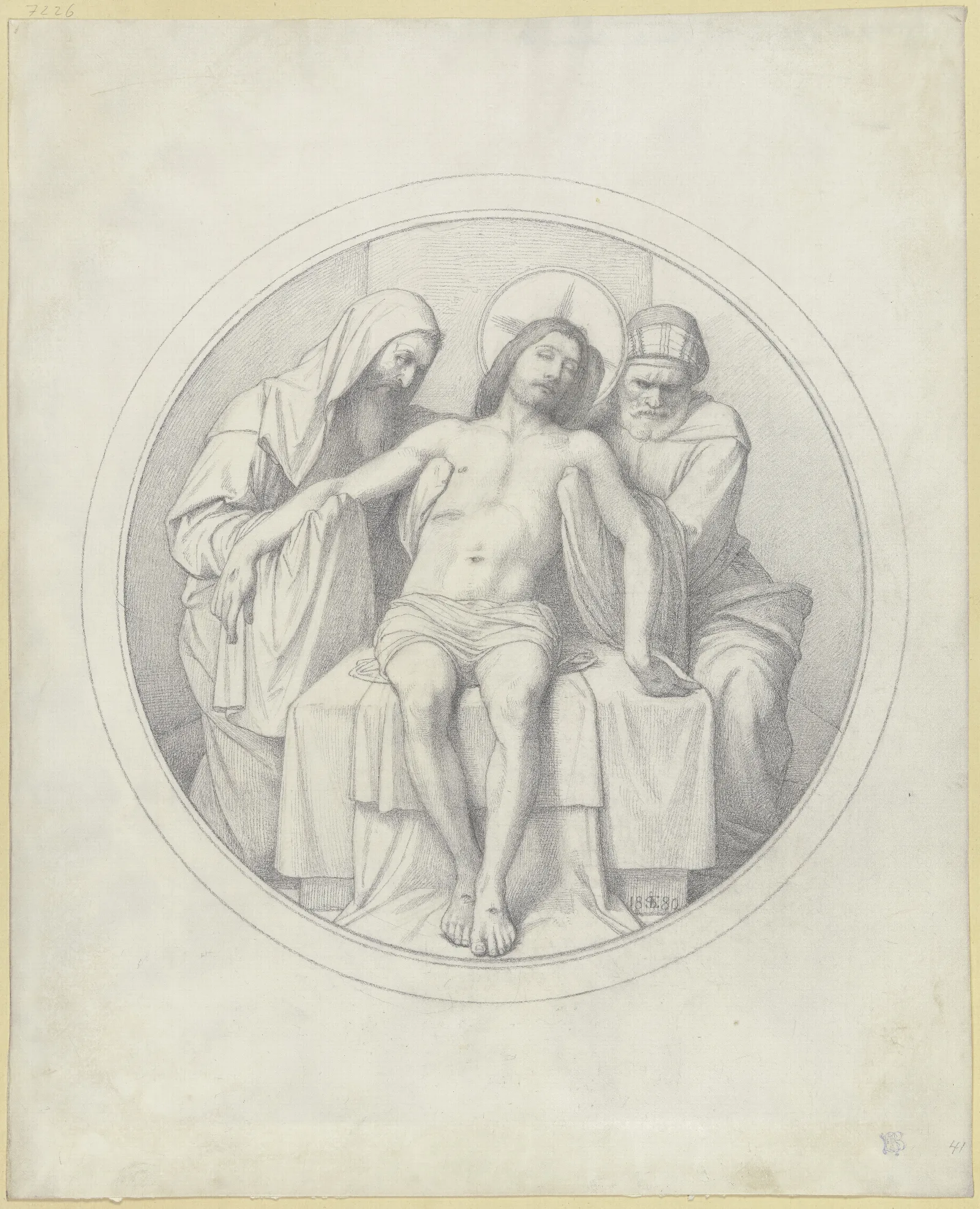 Entombment Of Christ 7 Wall Art by Eduard von Steinle - Canvas Print