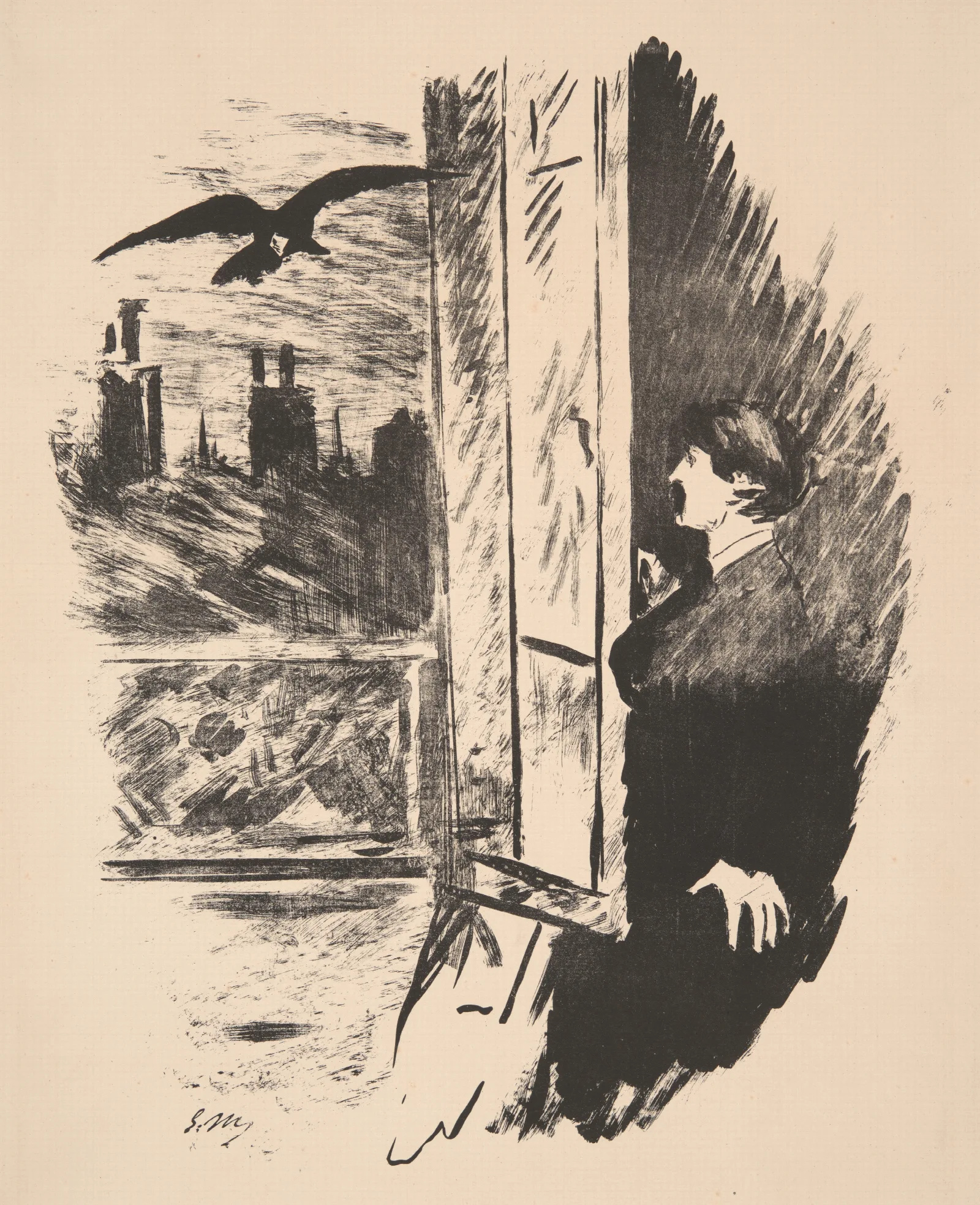Open Here I Flung The Shutter Wall Art by Édouard Manet - Canvas Print