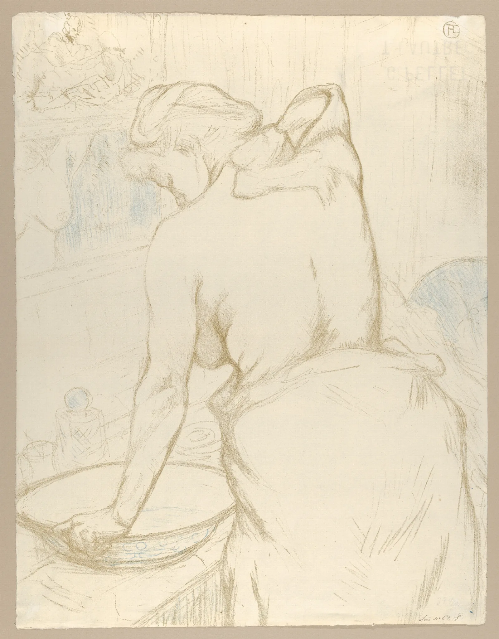 Washing 3 Wall Art by Henri de Toulouse-Lautrec - Canvas Print