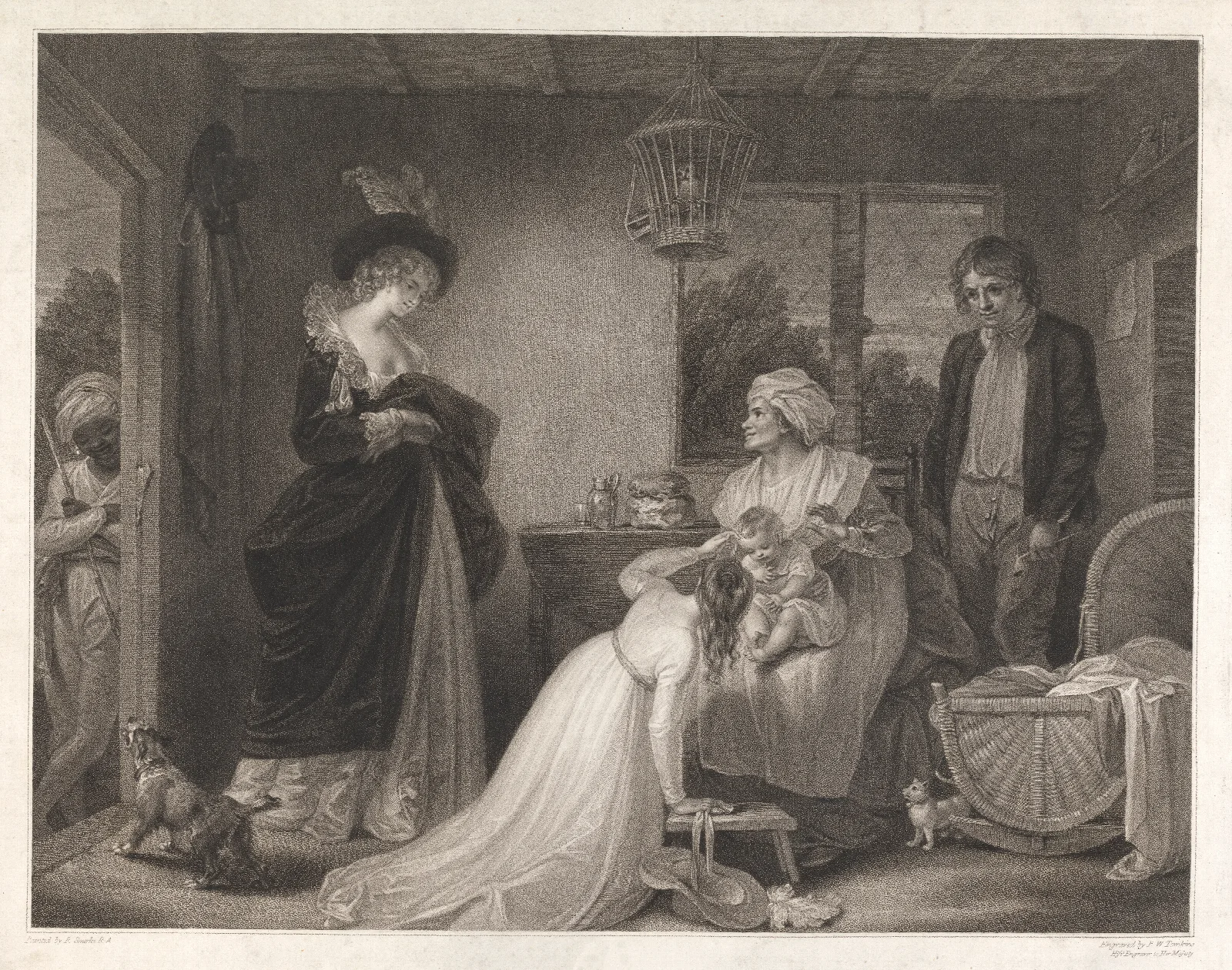 As You Like It Act Ii Scene Vii The Seven Ages Man First Age Wall Art by Robert Smirke - Canvas Print