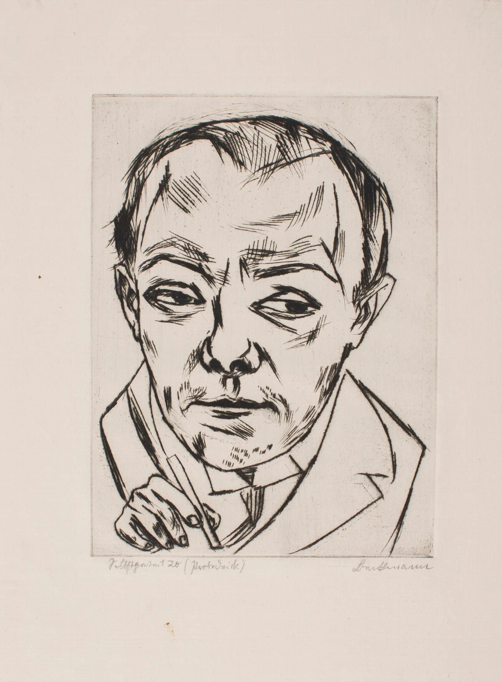 Self Portrait 785 Wall Art by Max Beckmann - Canvas Print