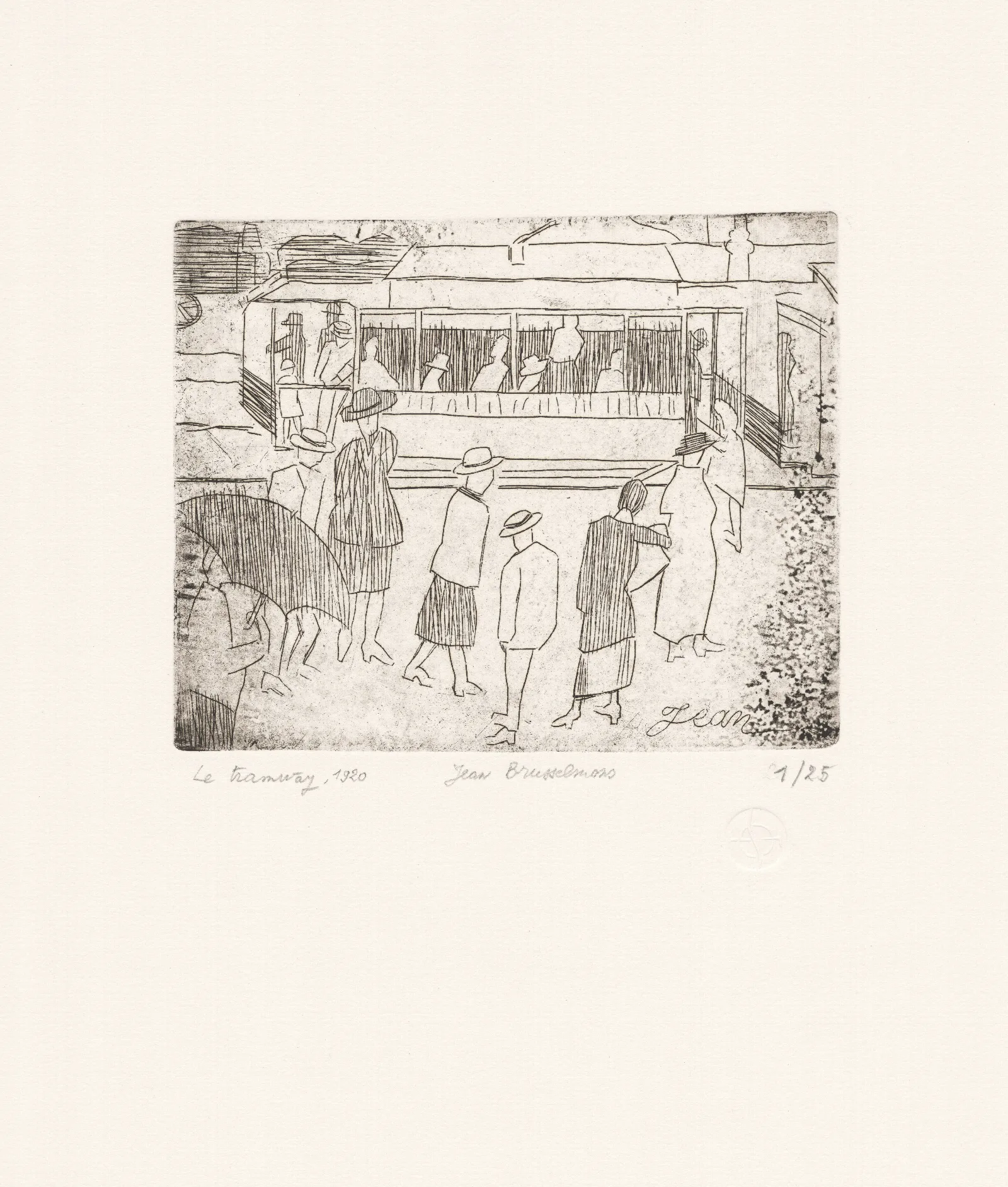 Tramway Wall Art by Jean Brusselmans - Canvas Print