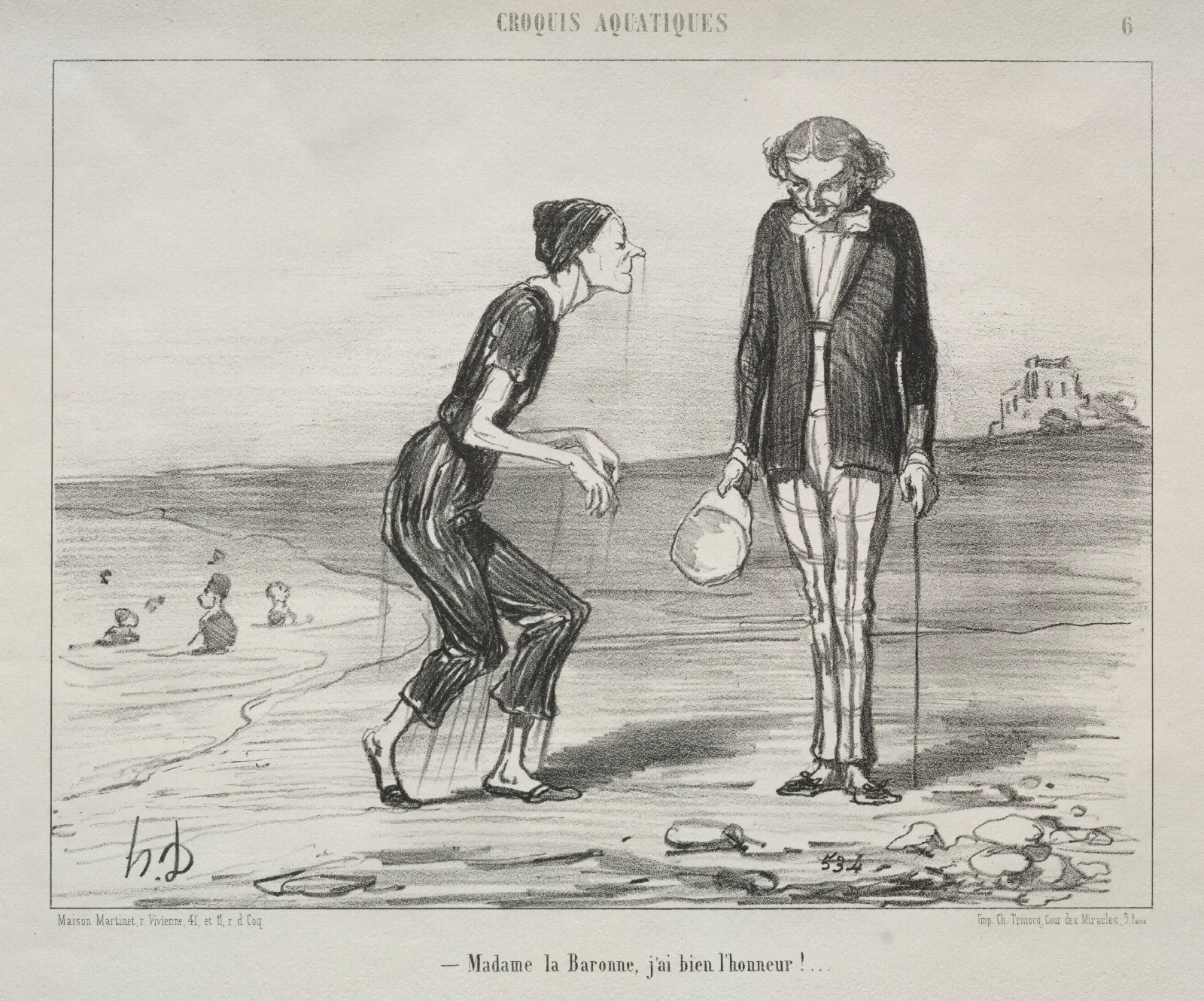 Baroness It Is My Honor Wall Art by Honoré Daumier - Canvas Print