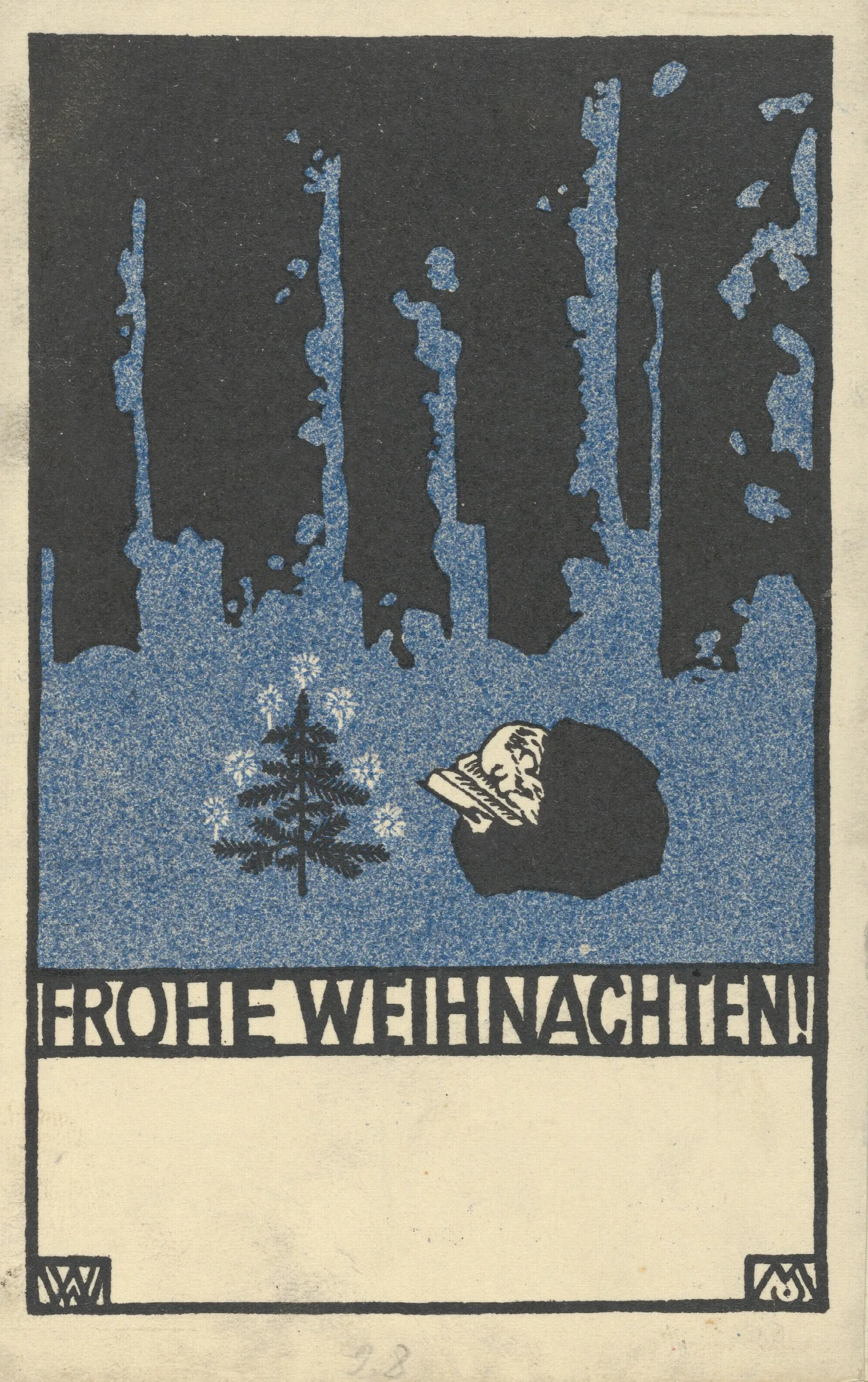 Merry Christmas Frohe Weihnachten Wall Art by Moriz Jung - Canvas Print