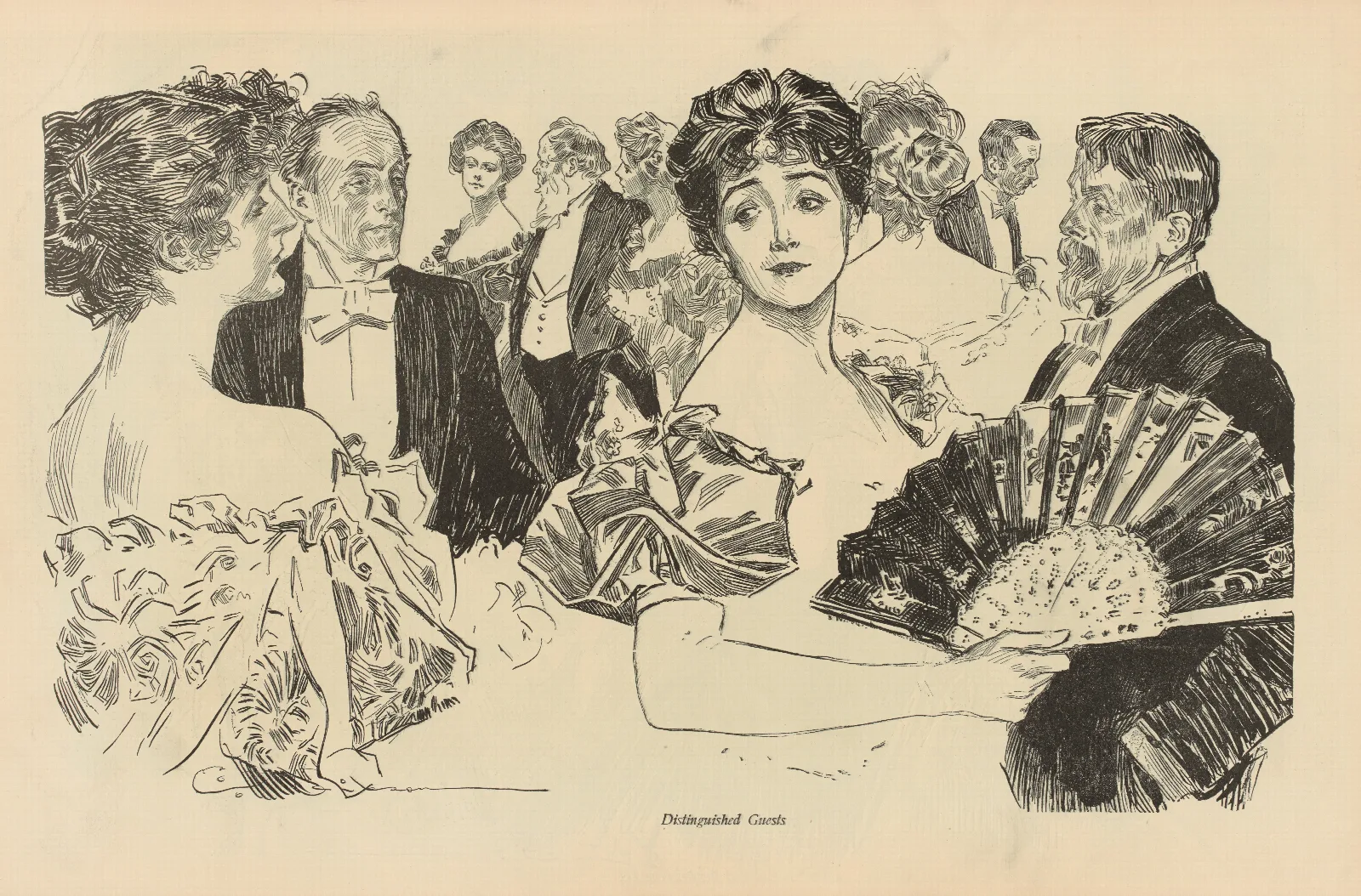 Distinguished Guests 2 Wall Art by Charles Dana Gibson - Canvas Print