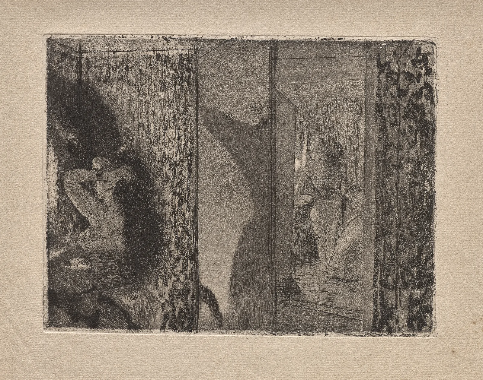 Actresses In Their Dressing Rooms 2 Wall Art by Edgar Degas - Canvas Print