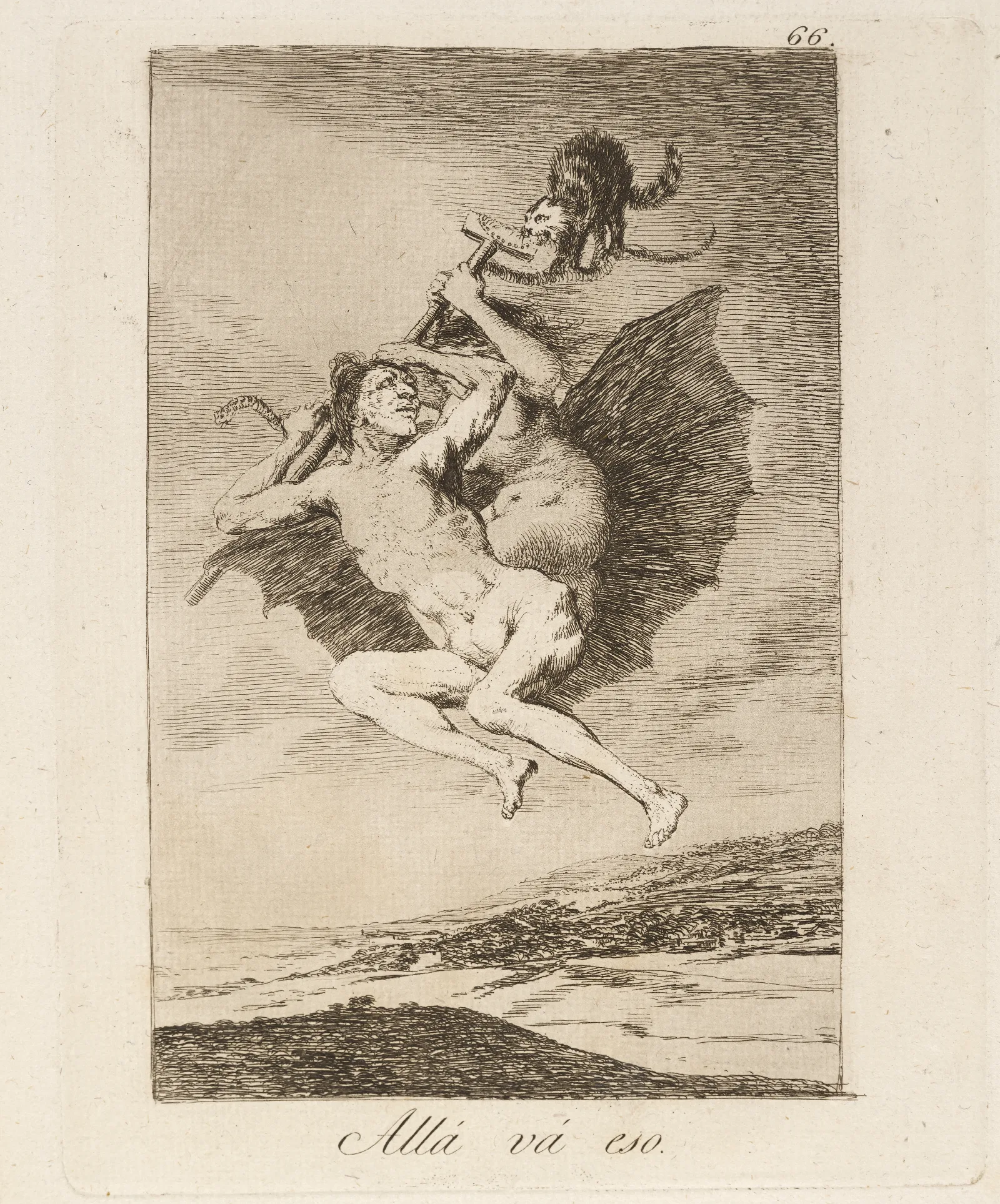 Alla Va Eso There It Goes Wall Art by Francisco de Goya - Canvas Print