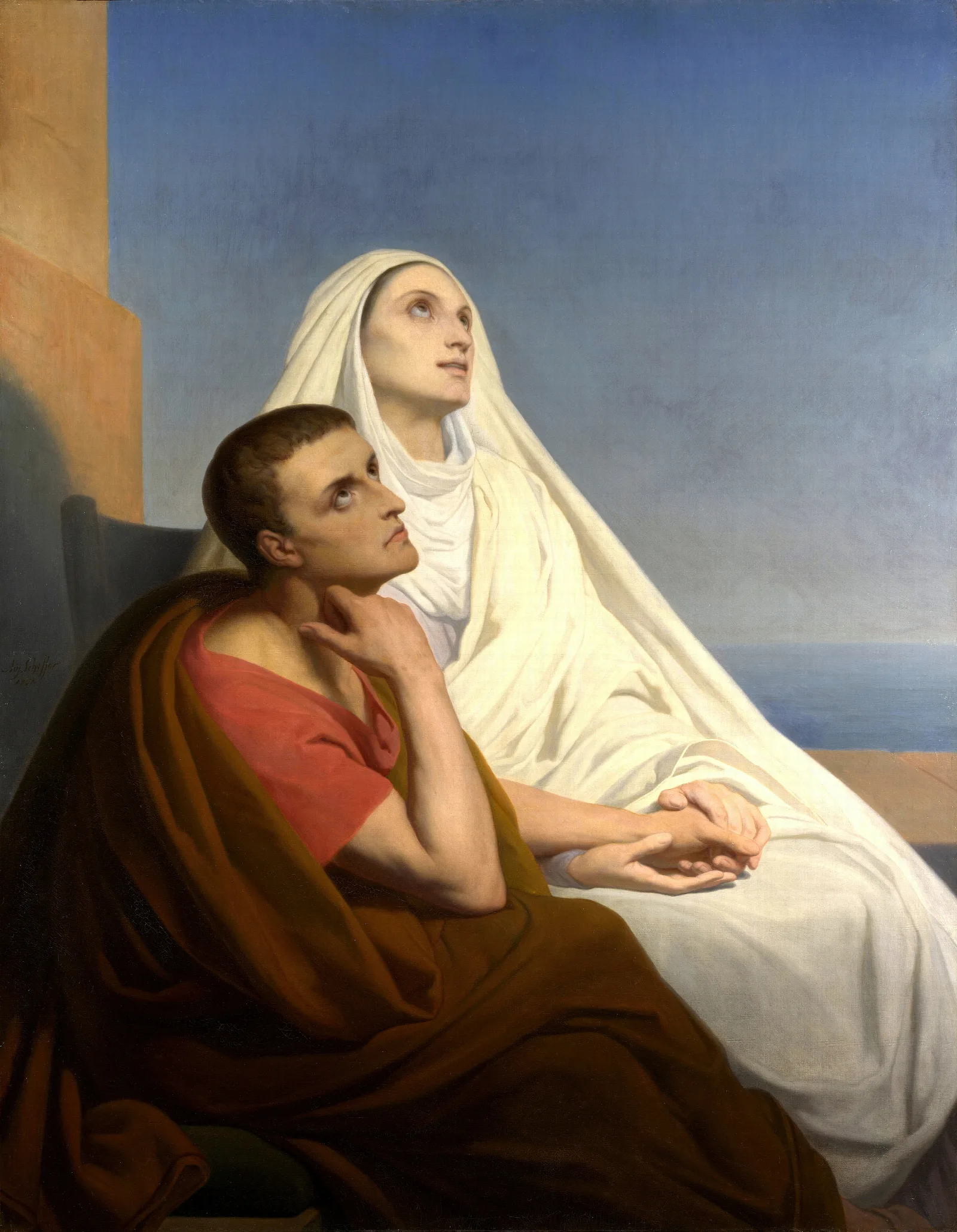 Saints Augustine And Monica Wall Art by Ary Scheffer - Canvas Print