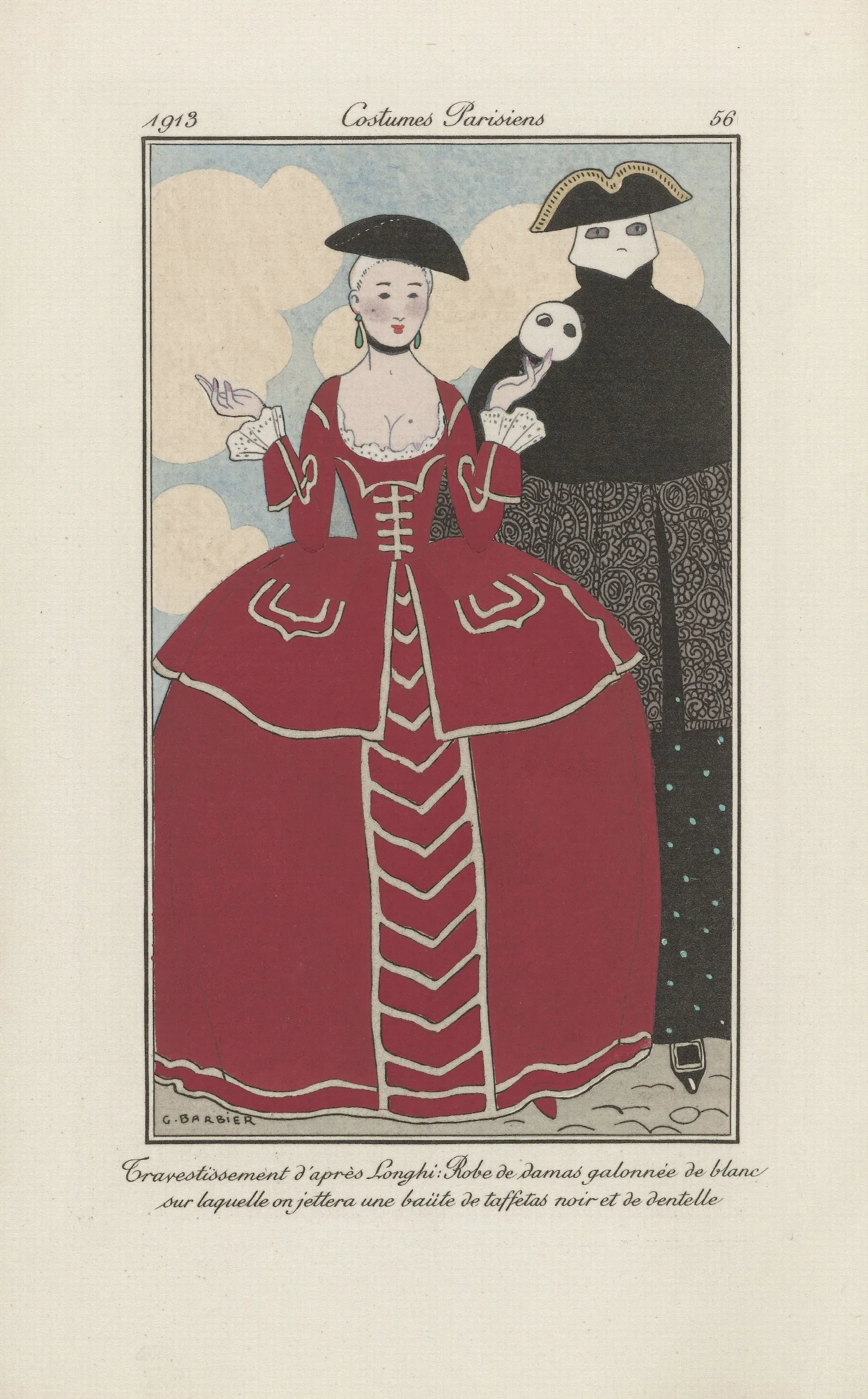 Robe De Linon Imprime Wall Art by George Barbier - Canvas Print