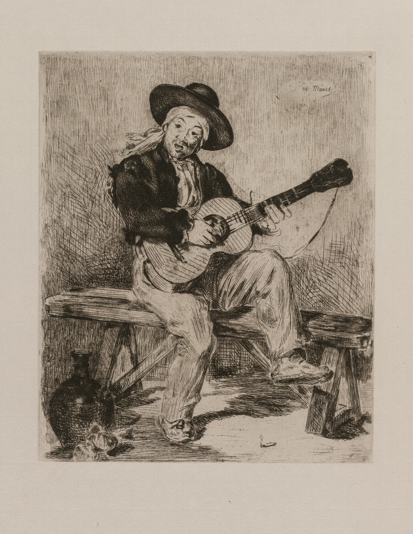 Le Guitarrero Wall Art by Édouard Manet - Canvas Print