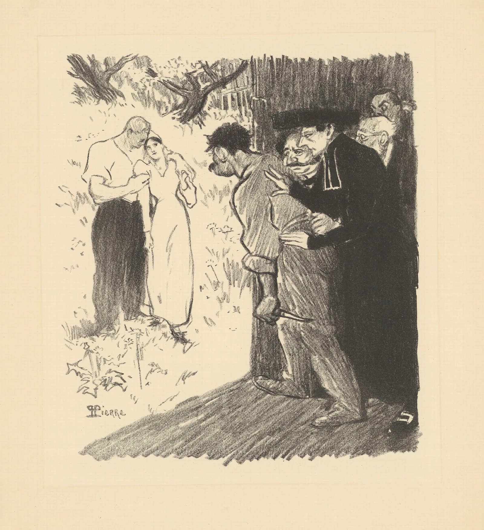 Le Dernier Guet Apens Wall Art by Théophile Alexandre Steinlen - Canvas Print