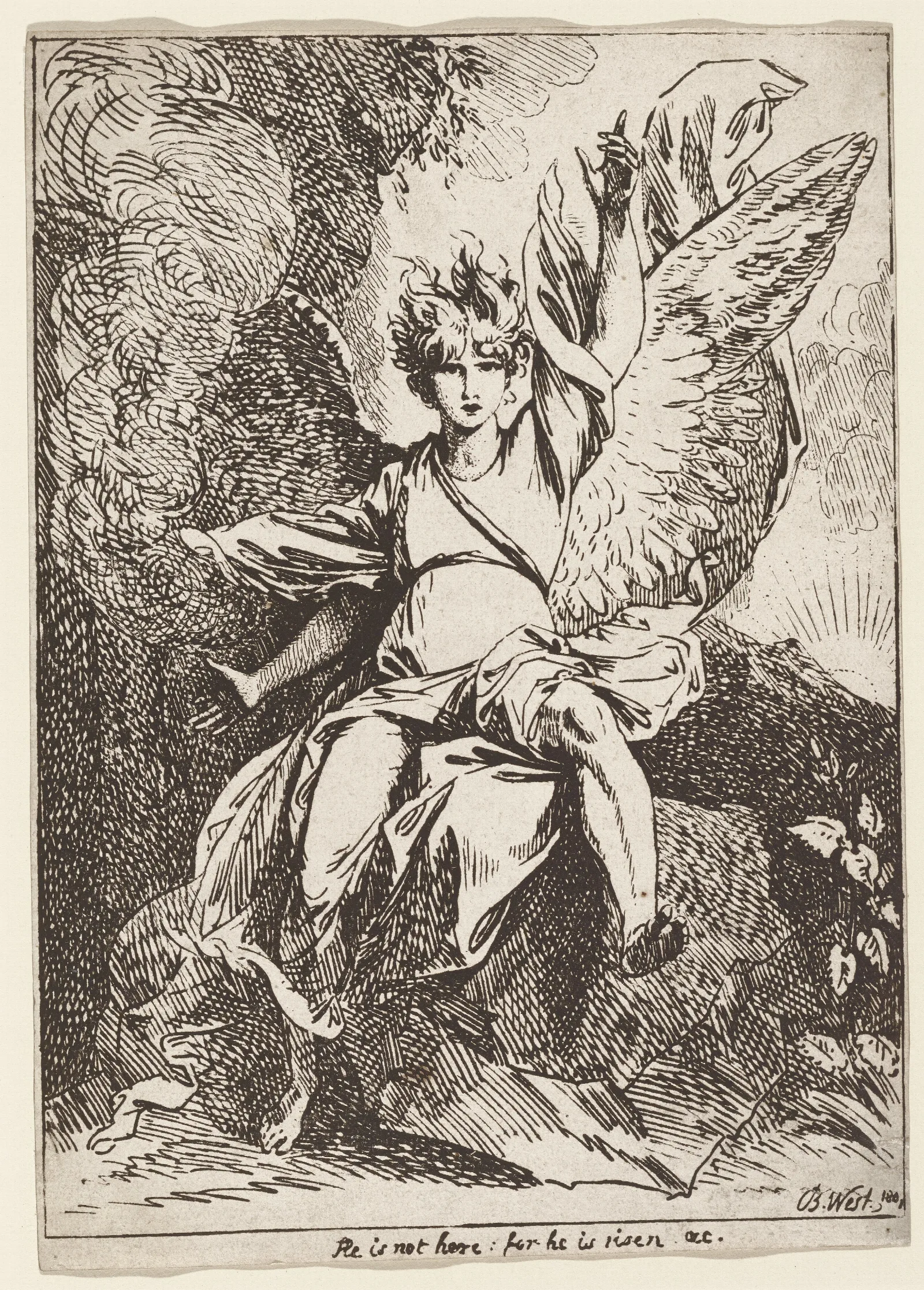 The Angel Of The Resurrection Wall Art by Benjamin West - Canvas Print