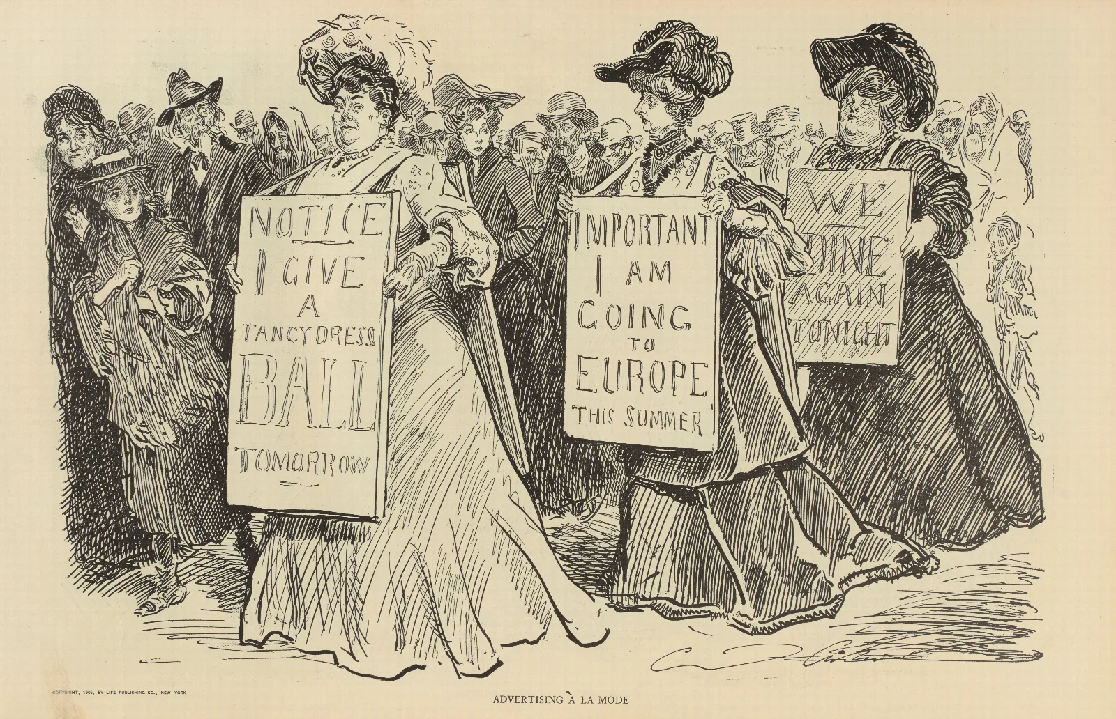 Advertising A La Mode Wall Art by Charles Dana Gibson - Canvas Print