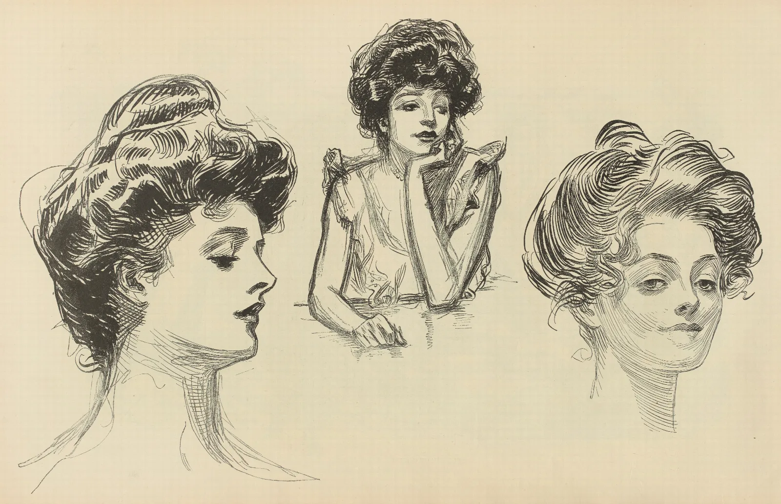 Illustration 288 by Charles Dana Gibson Wall Art by Charles Dana Gibson - Canvas Print