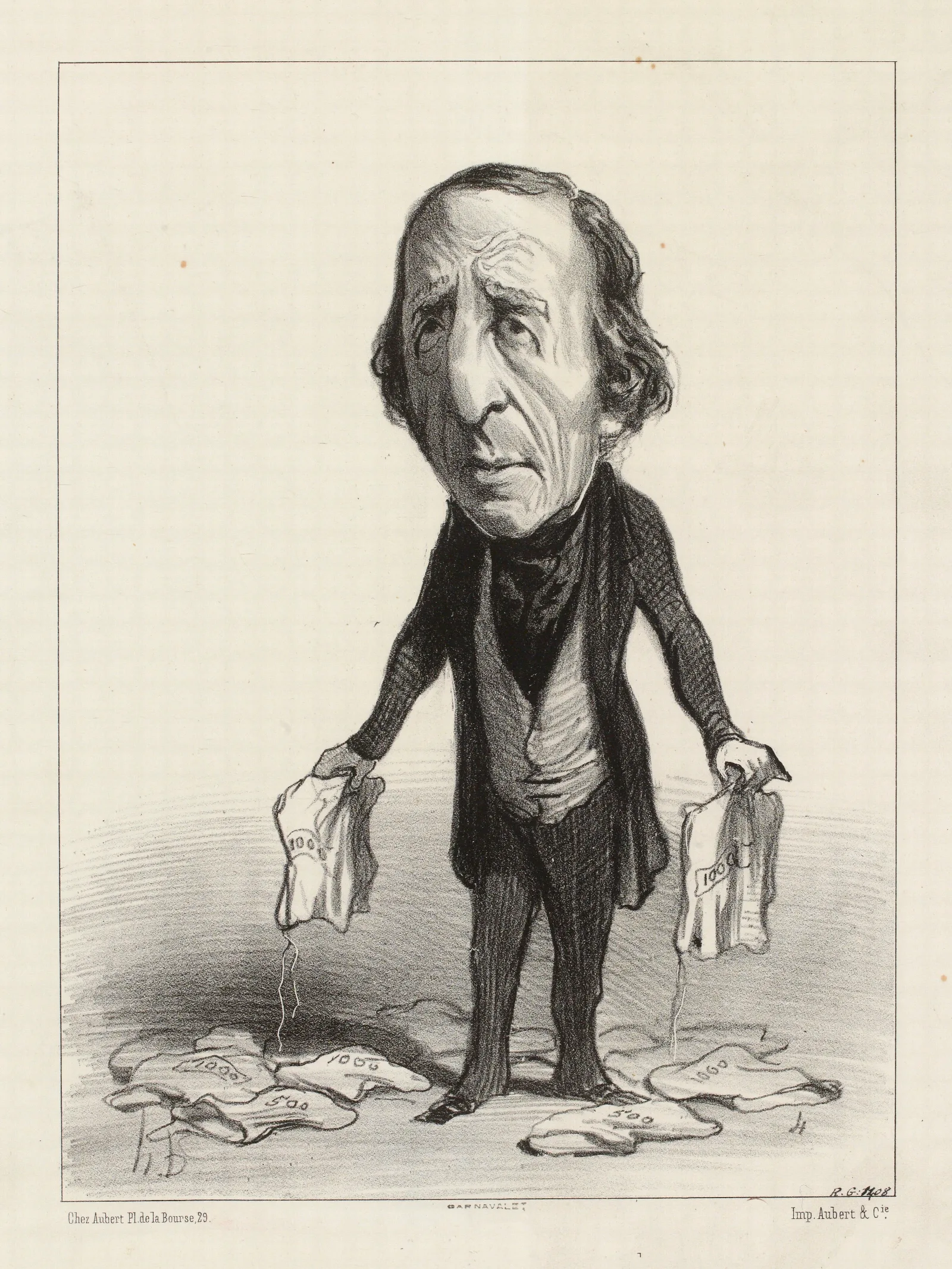 Antony Thouret Wall Art by Honoré Daumier - Canvas Print