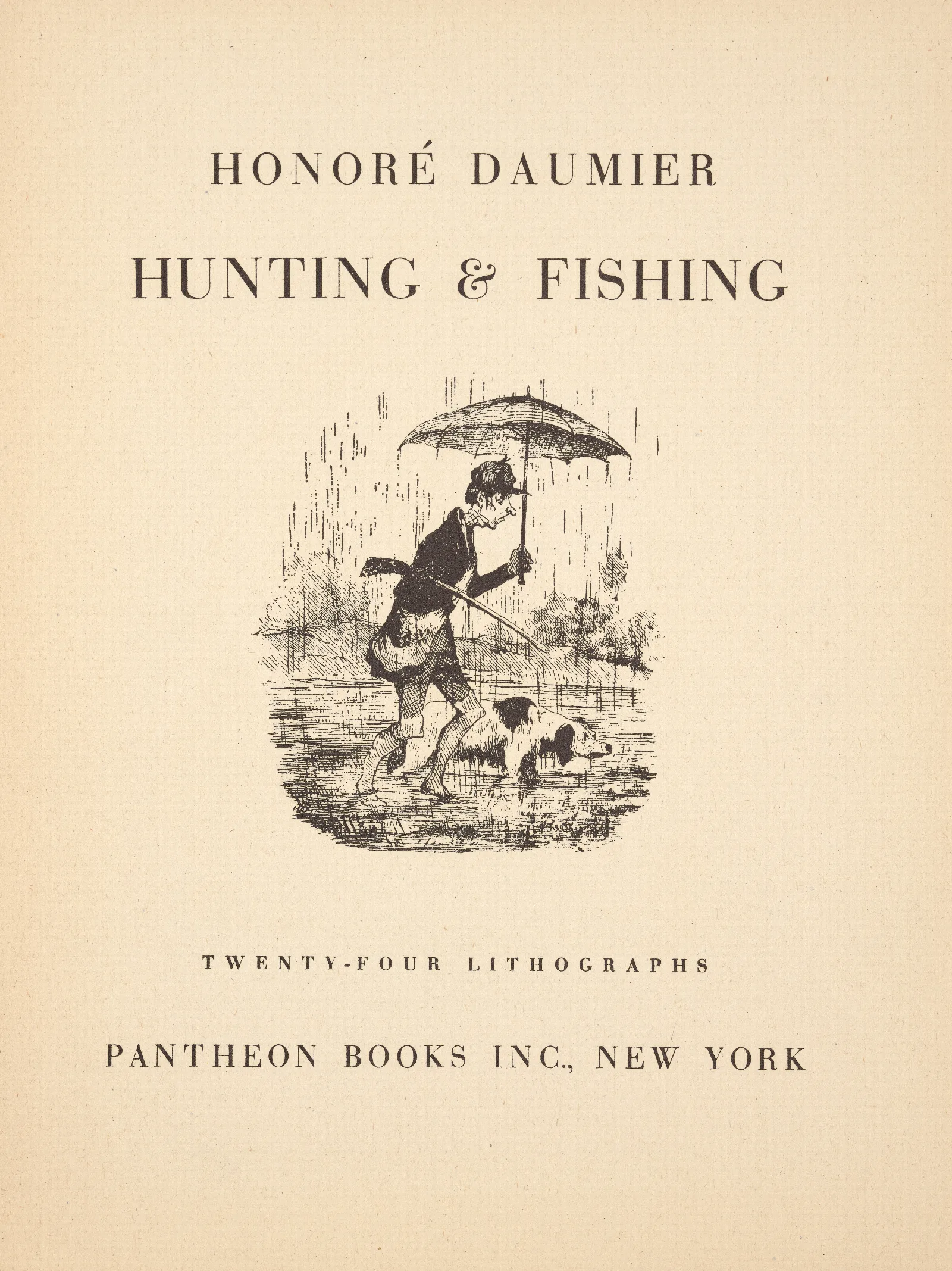 Hunting And Fishing Pl 01 Wall Art by Honoré Daumier - Canvas Print