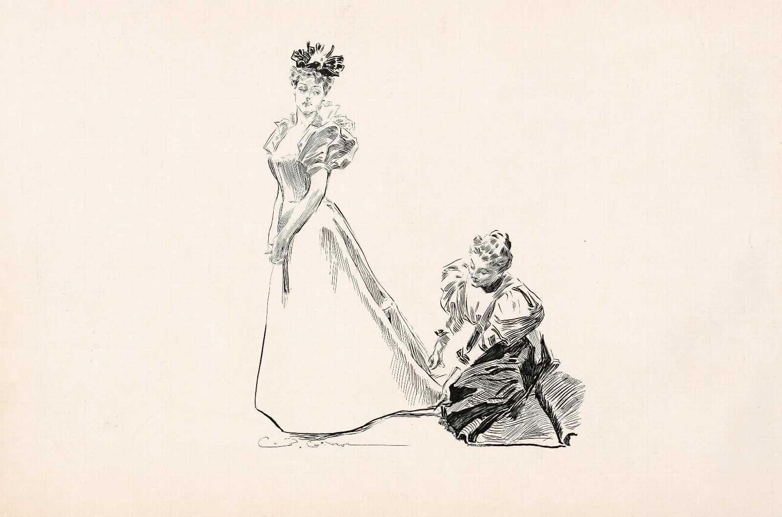Illustration 208 by Charles Dana Gibson (1896) Wall Art by Charles Dana Gibson - Canvas Print