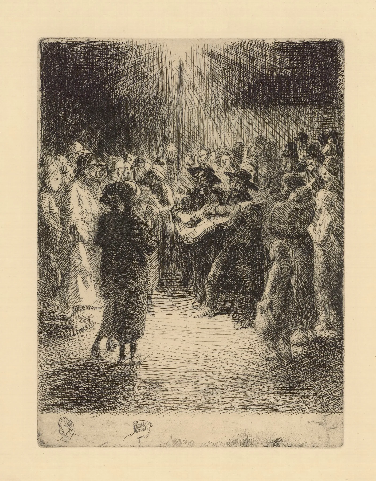Chanson Du Soir Wall Art by Théophile Alexandre Steinlen - Canvas Print