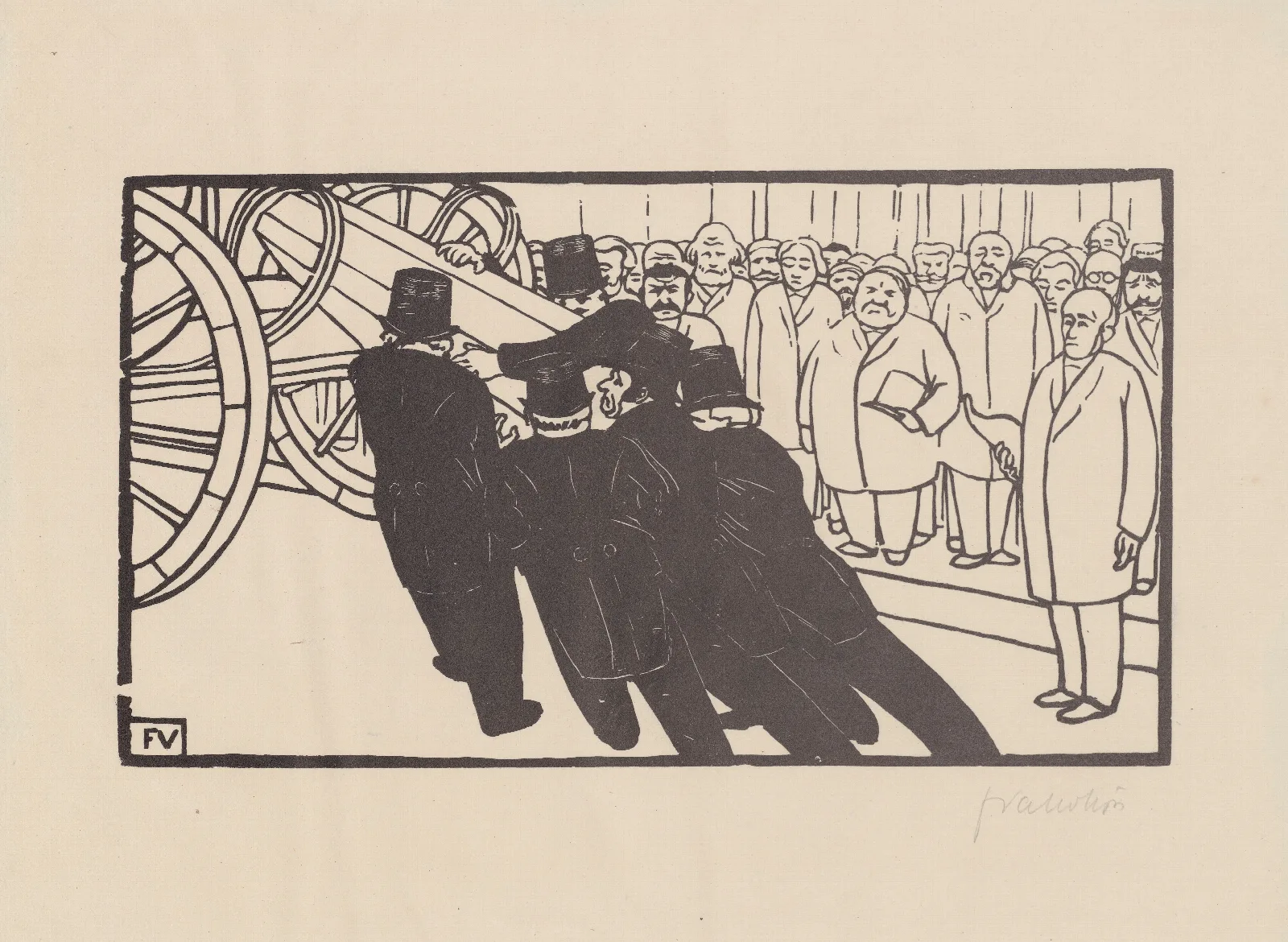 Les Necrophores Wall Art by Félix Vallotton - Canvas Print