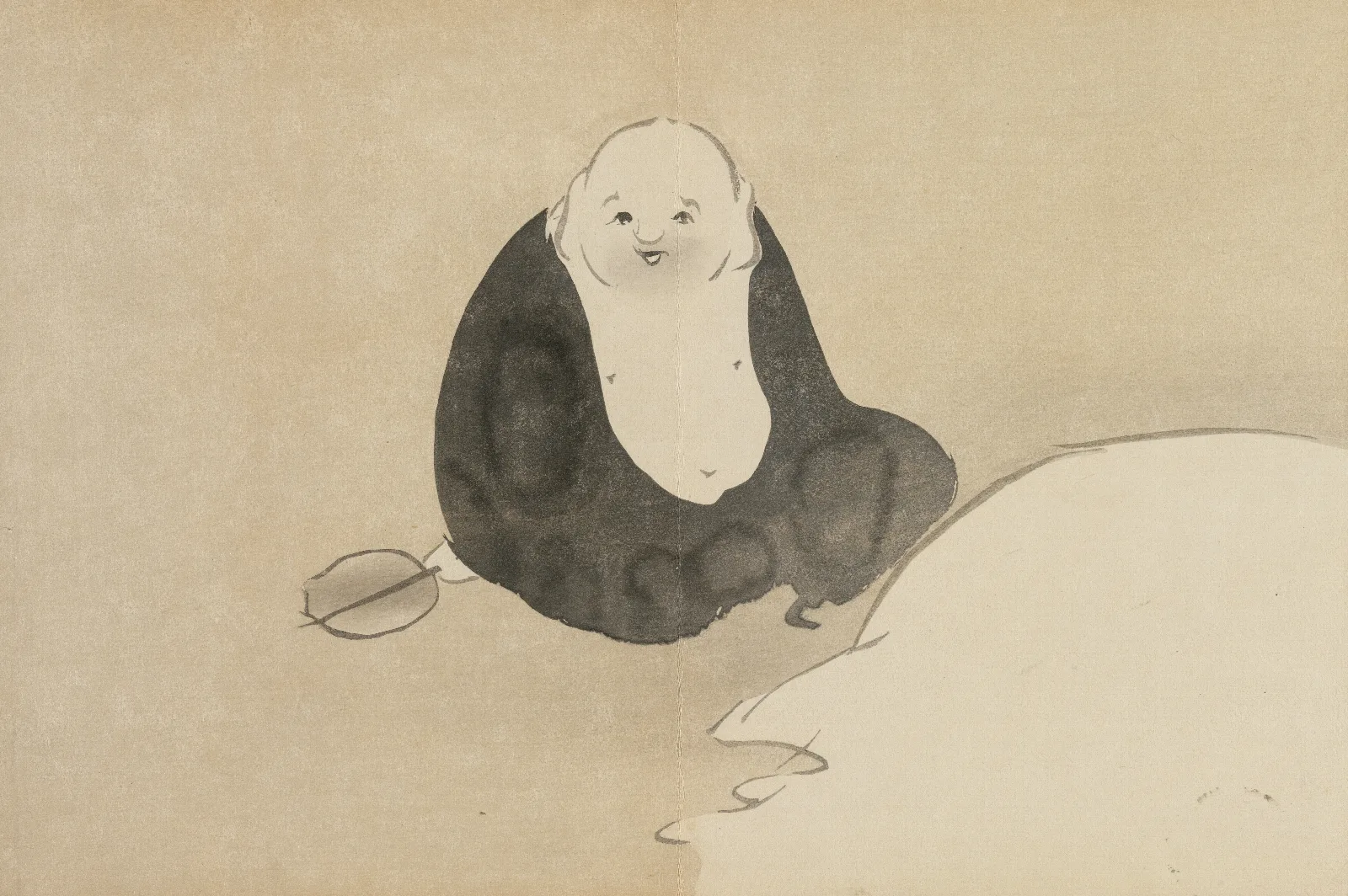 Hotei Wall Art by Kamisaka Sekka - Canvas Print