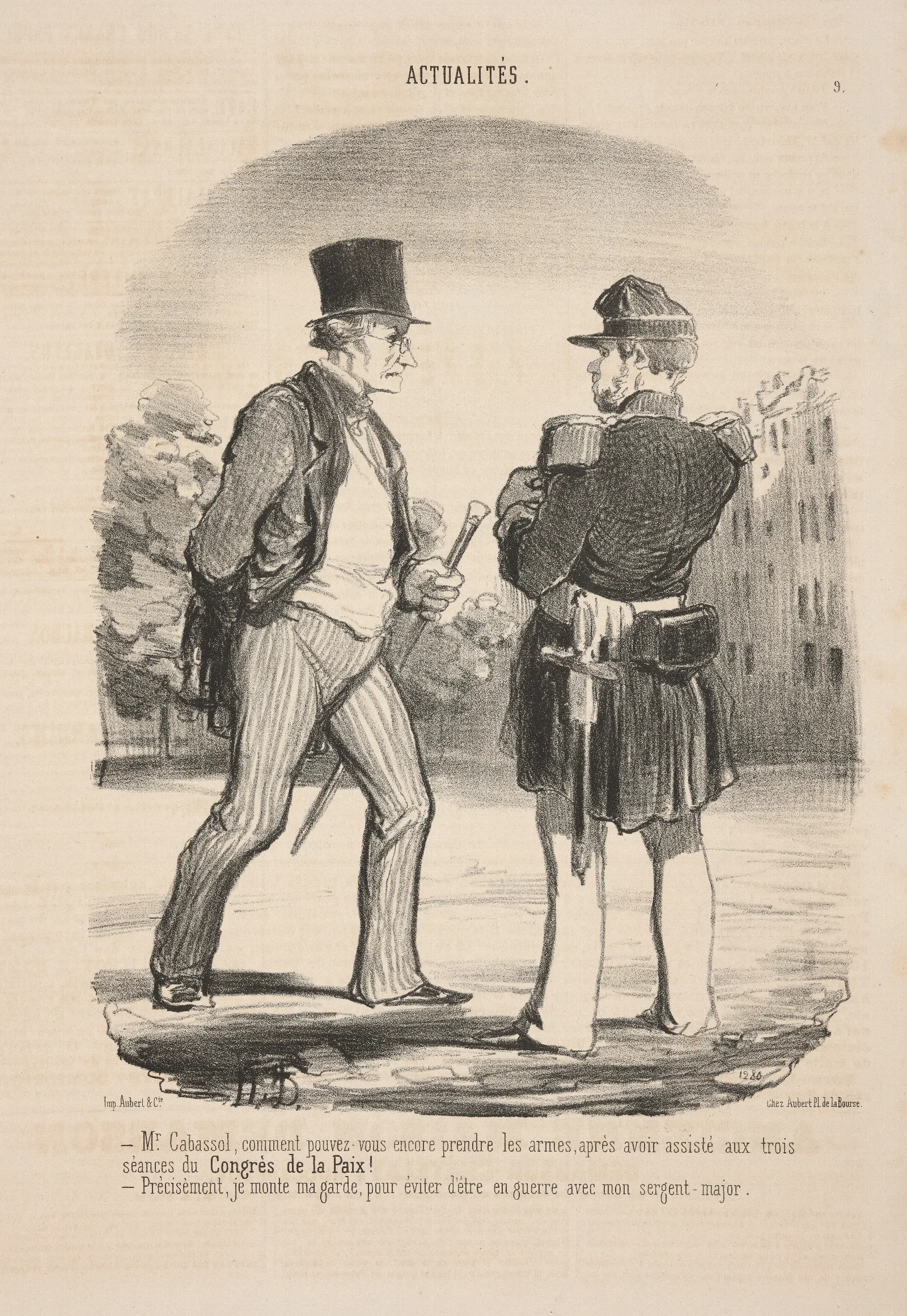 M Cabassol Wall Art by Honoré Daumier - Canvas Print