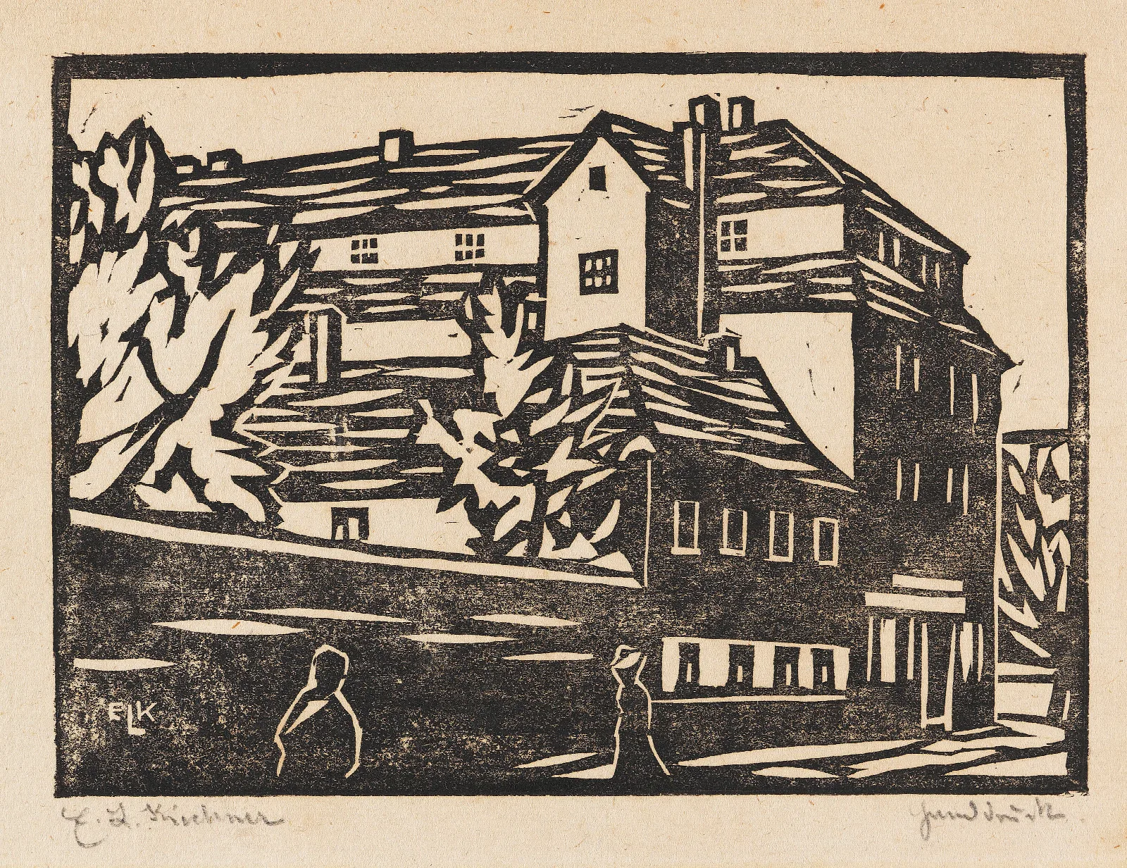 Strasenecke Dresden Wall Art by Ernst Ludwig Kirchner - Canvas Print