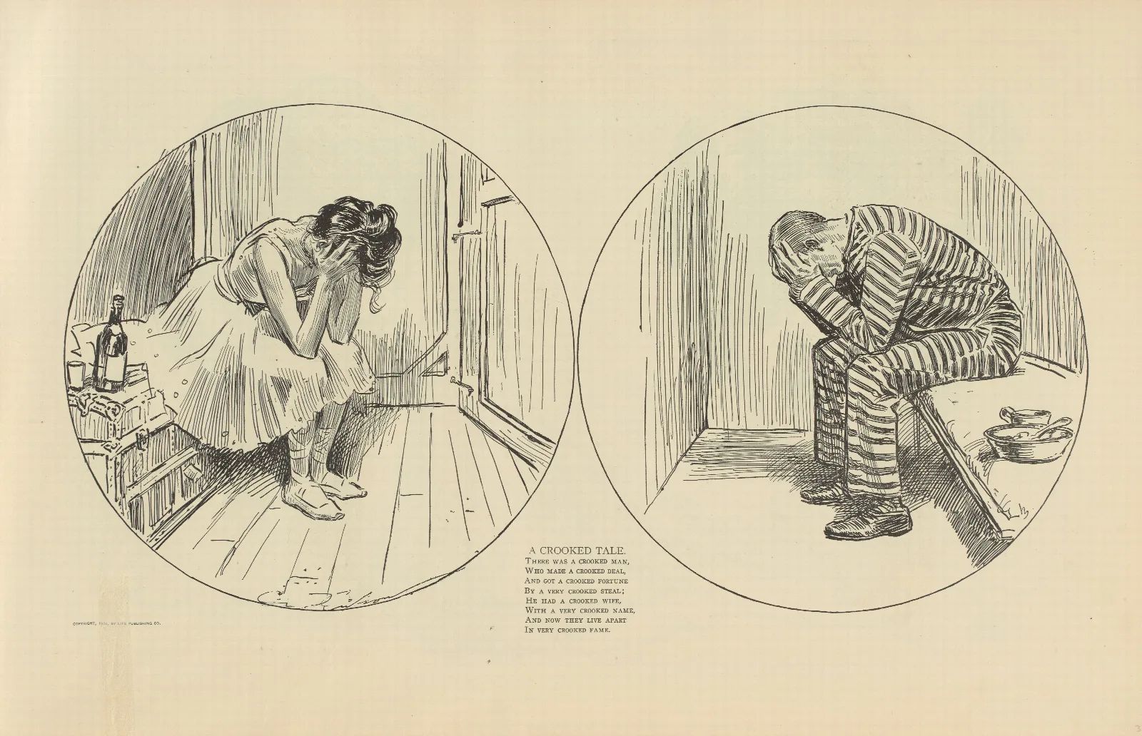 A Crooked Tale Wall Art by Charles Dana Gibson - Canvas Print