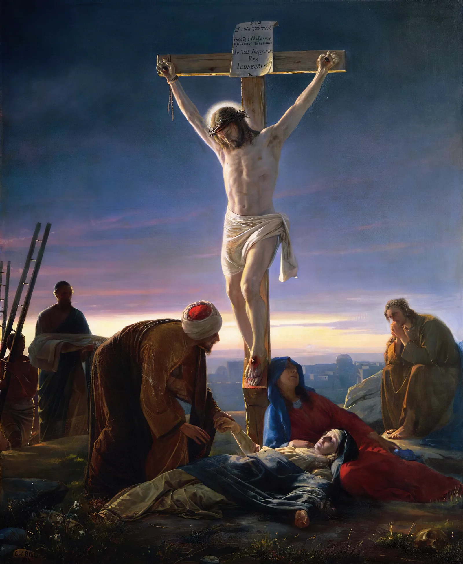 Christ On The Cross 2 Wall Art by Carl Bloch - Canvas Print