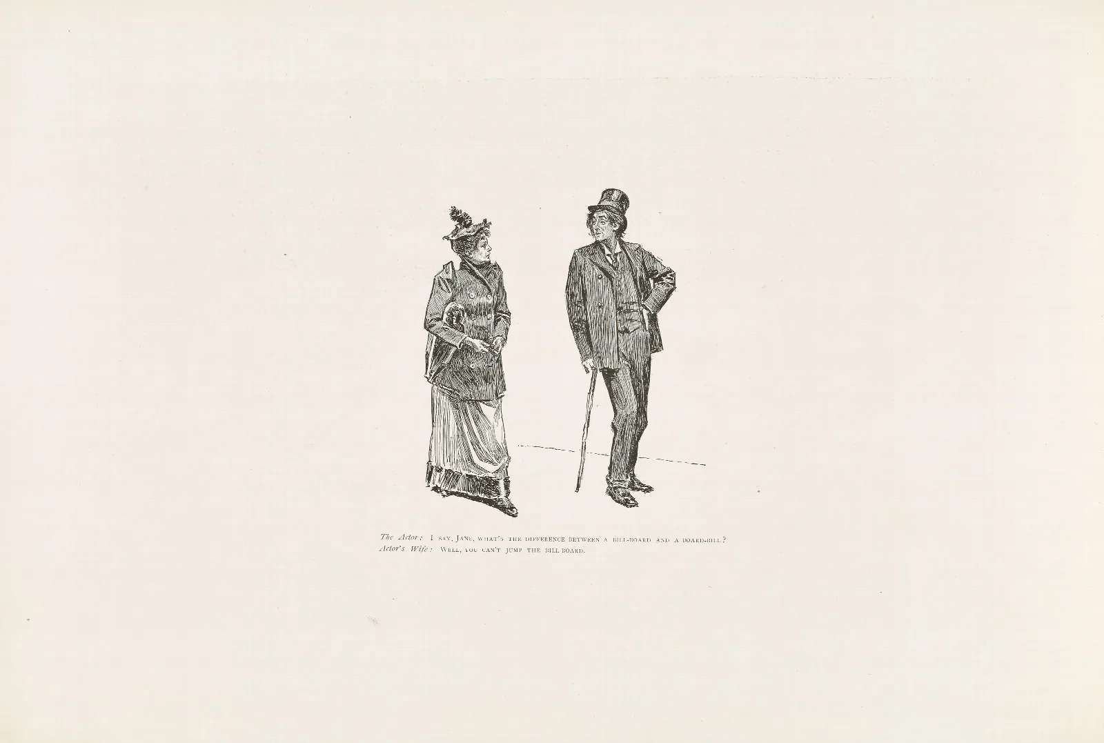 The Actor I Say Jane What Wall Art by Charles Dana Gibson - Canvas Print