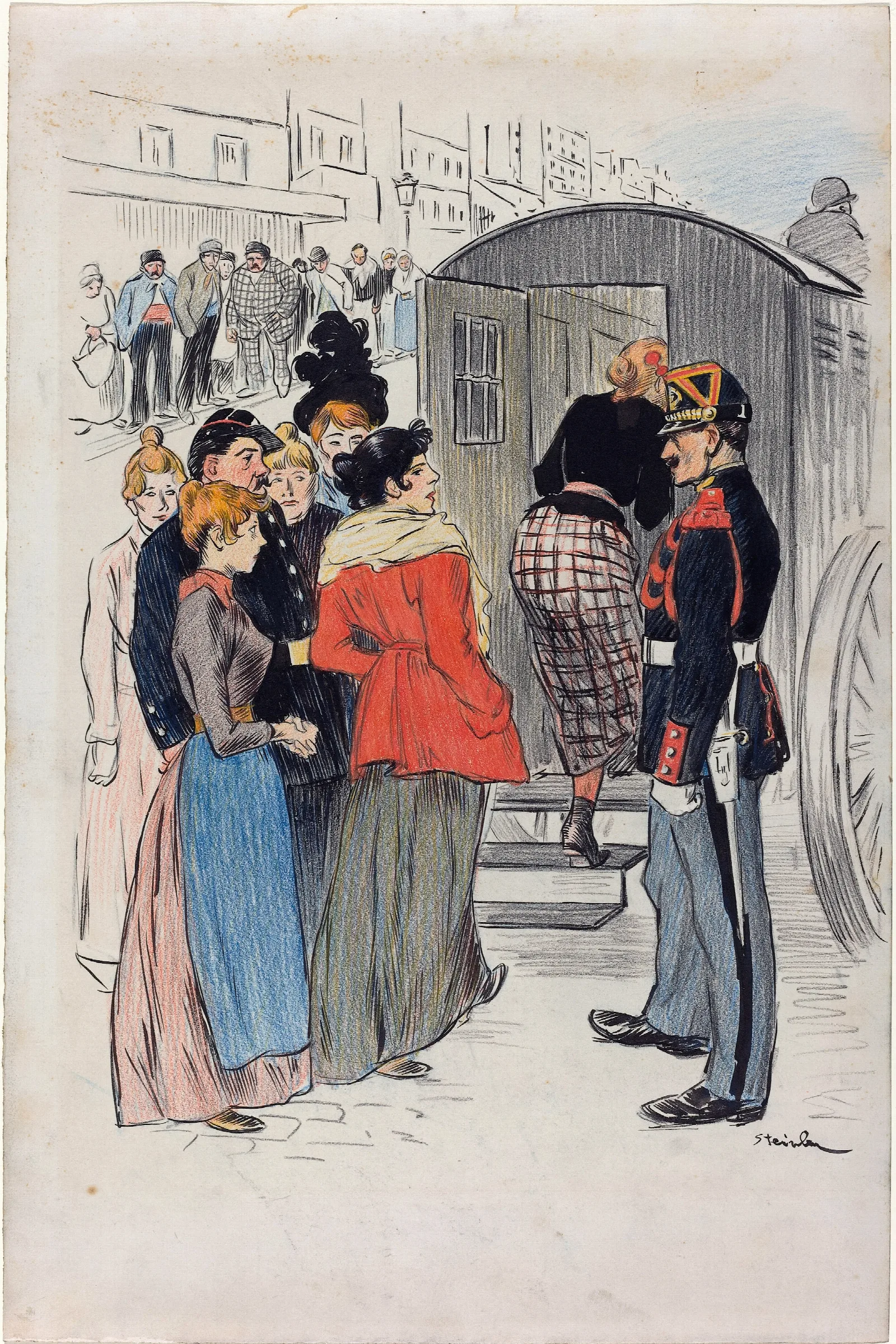 La Rafle Wall Art by Théophile Alexandre Steinlen - Canvas Print