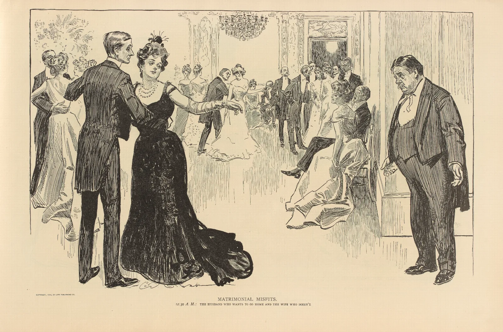 Matrimonial Misfits 2 Wall Art by Charles Dana Gibson - Canvas Print
