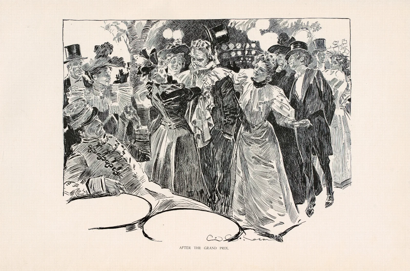 After The Grand Prix Wall Art by Charles Dana Gibson - Canvas Print