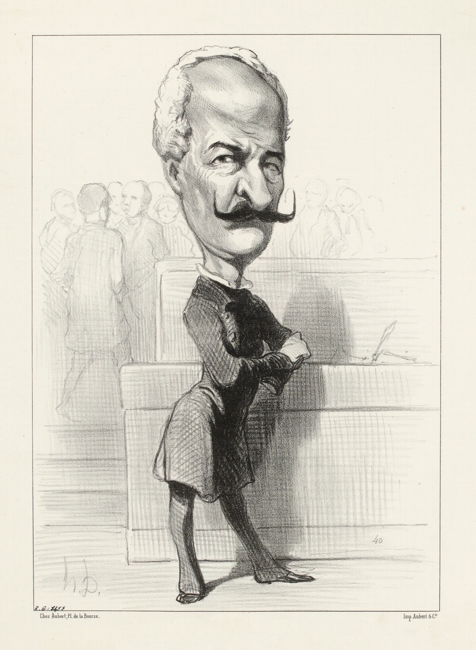 Baraguay Dhilliers Wall Art by Honoré Daumier - Canvas Print