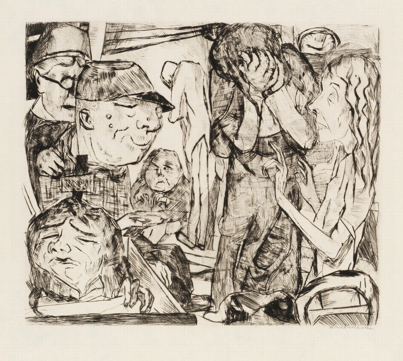Gesichter Pl 08 Wall Art by Max Beckmann - Canvas Print