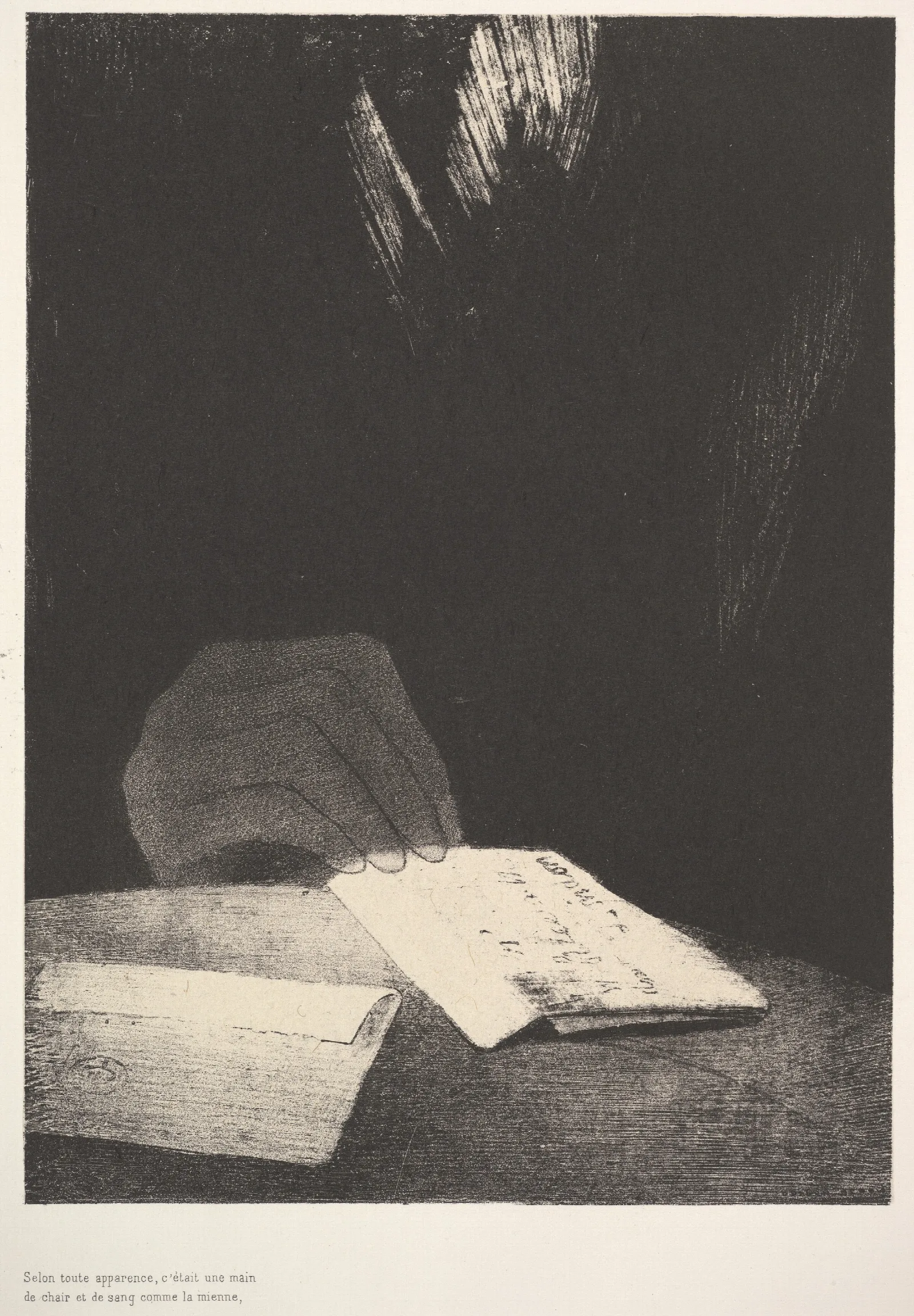 To All Appearances It Was A Hand Of Flesh And Blood Just Like My Own Wall Art by Odilon Redon - Canvas Print