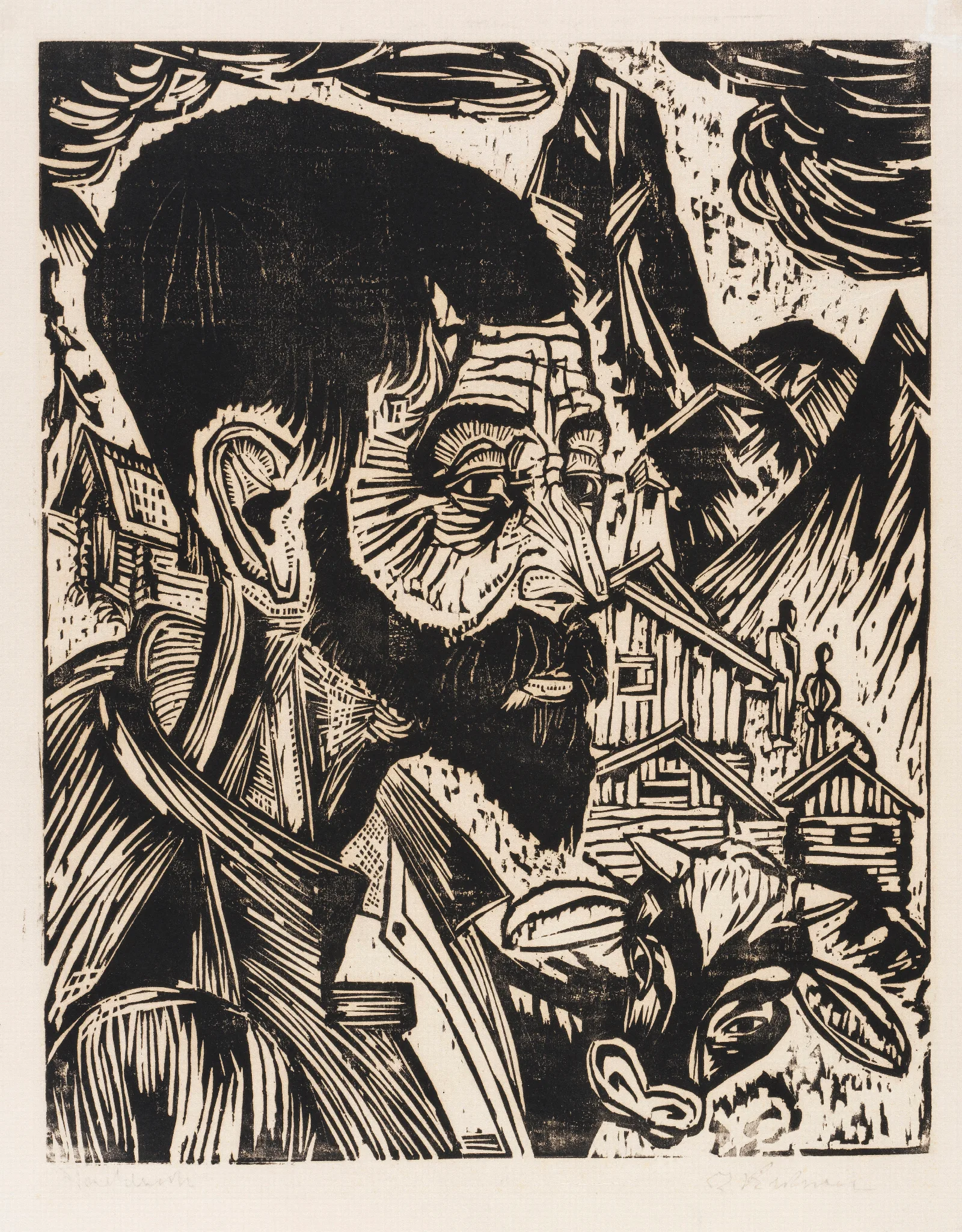 Sennkopf Martin Schmid Wall Art by Ernst Ludwig Kirchner - Canvas Print