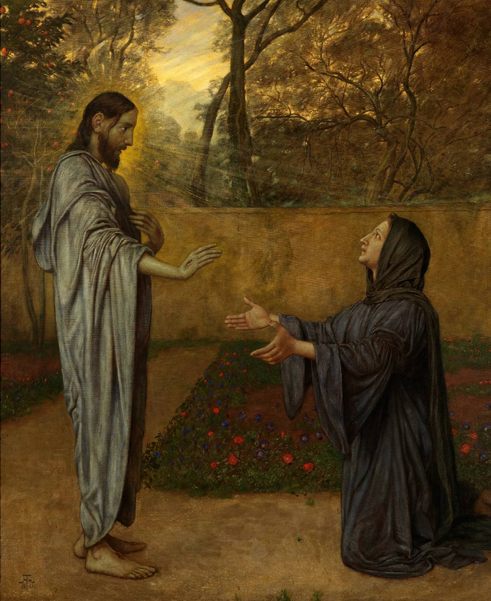Christus Als Gartner Wall Art by Hans Thoma - Canvas Print