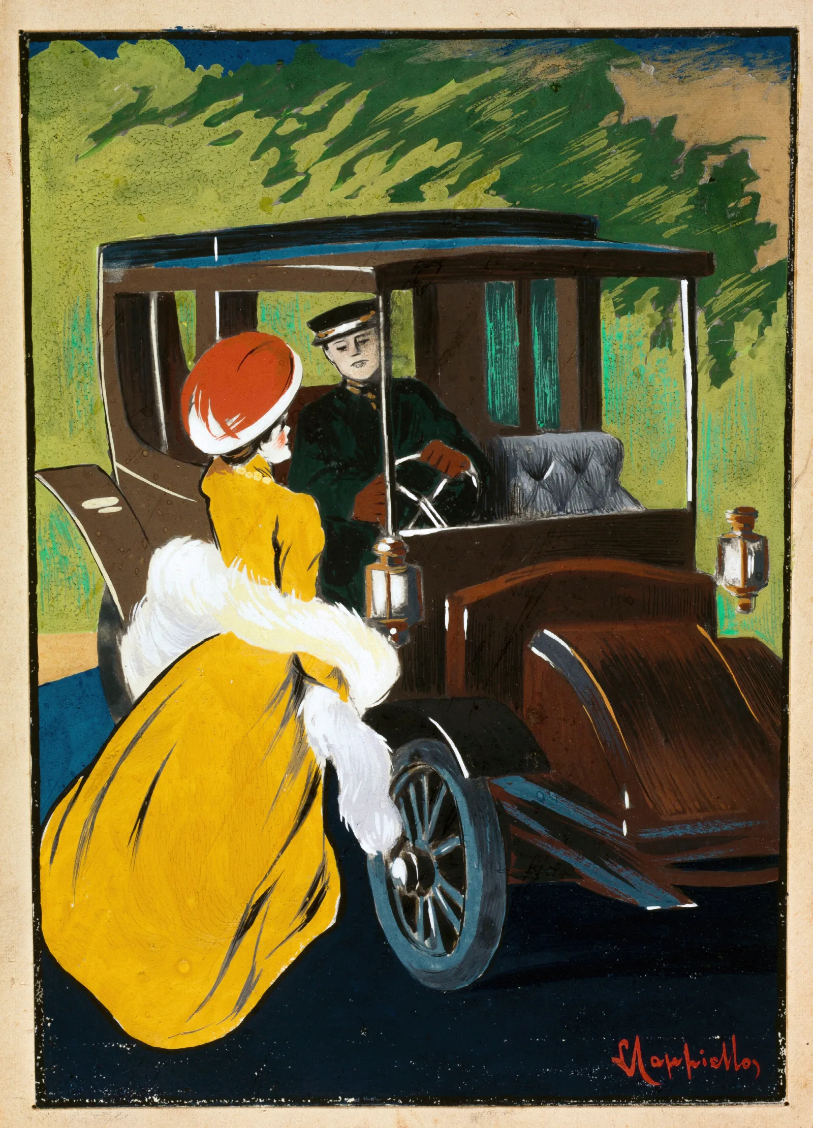 Projet Daffiche Pour Les Automobiles Charron Wall Art by Leonetto Cappiello - Canvas Print