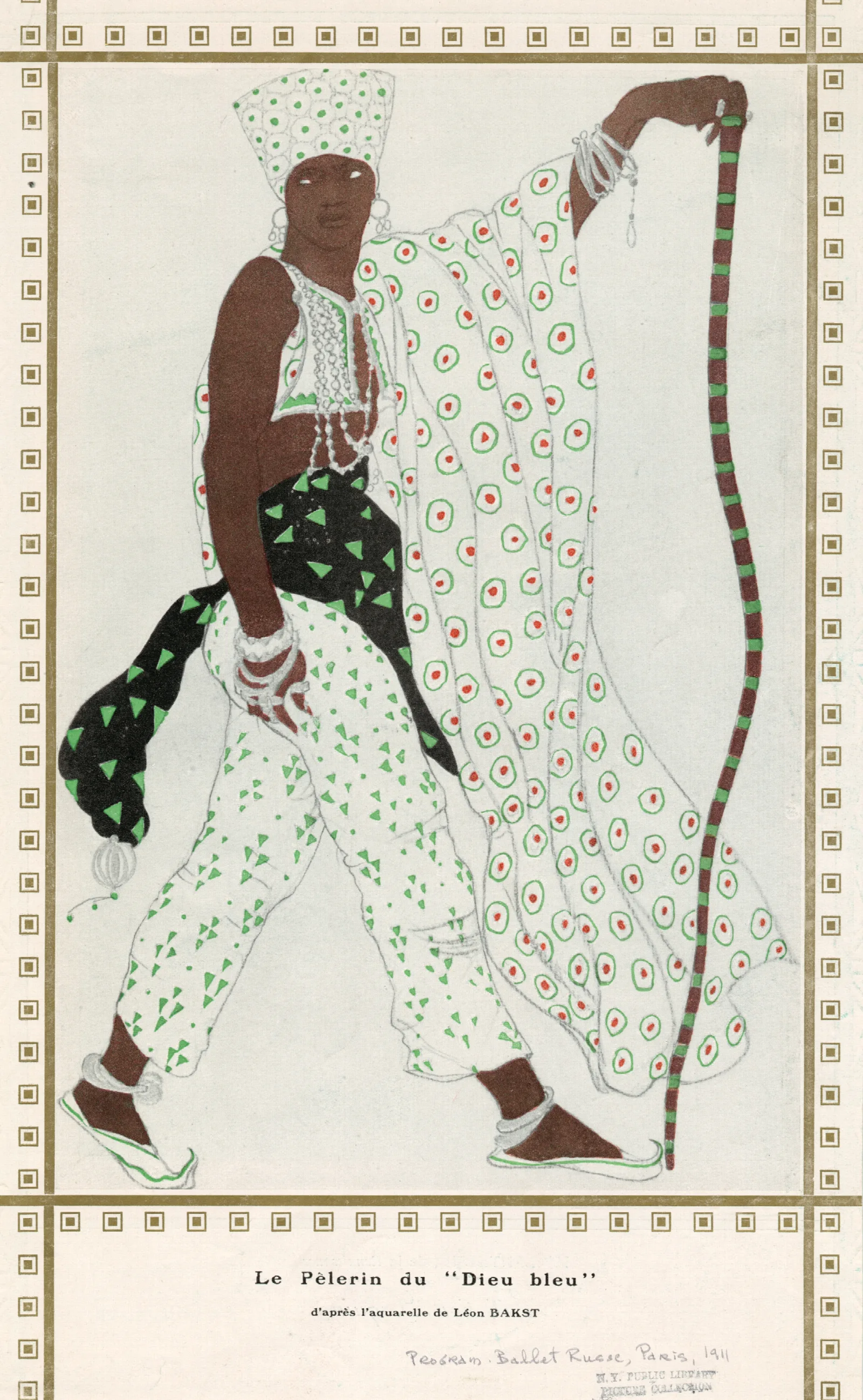 Le Pelerin Du Dieu Bleu Wall Art by Léon Bakst - Canvas Print