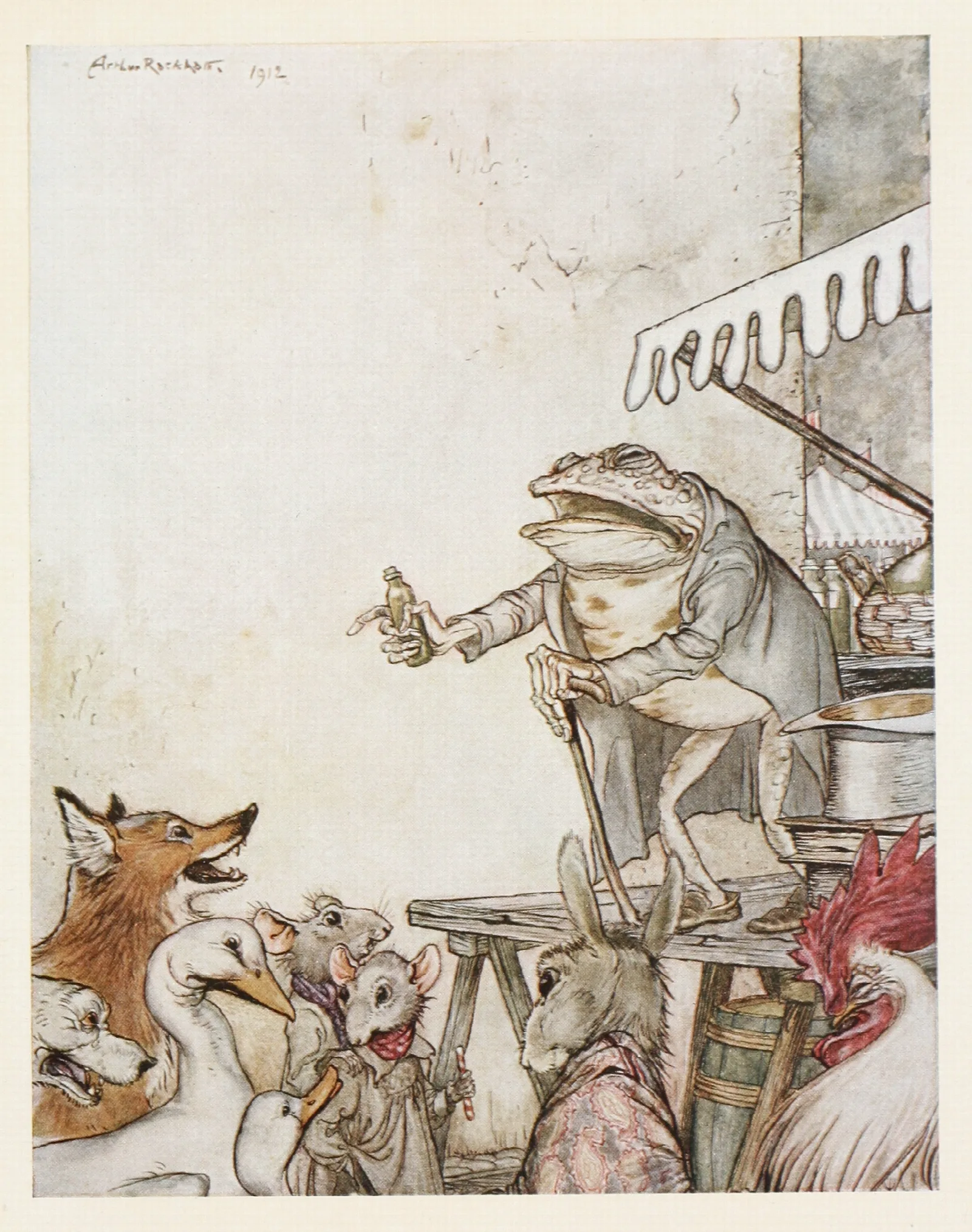 The Quack Frog Wall Art by Arthur Rackham - Canvas Print